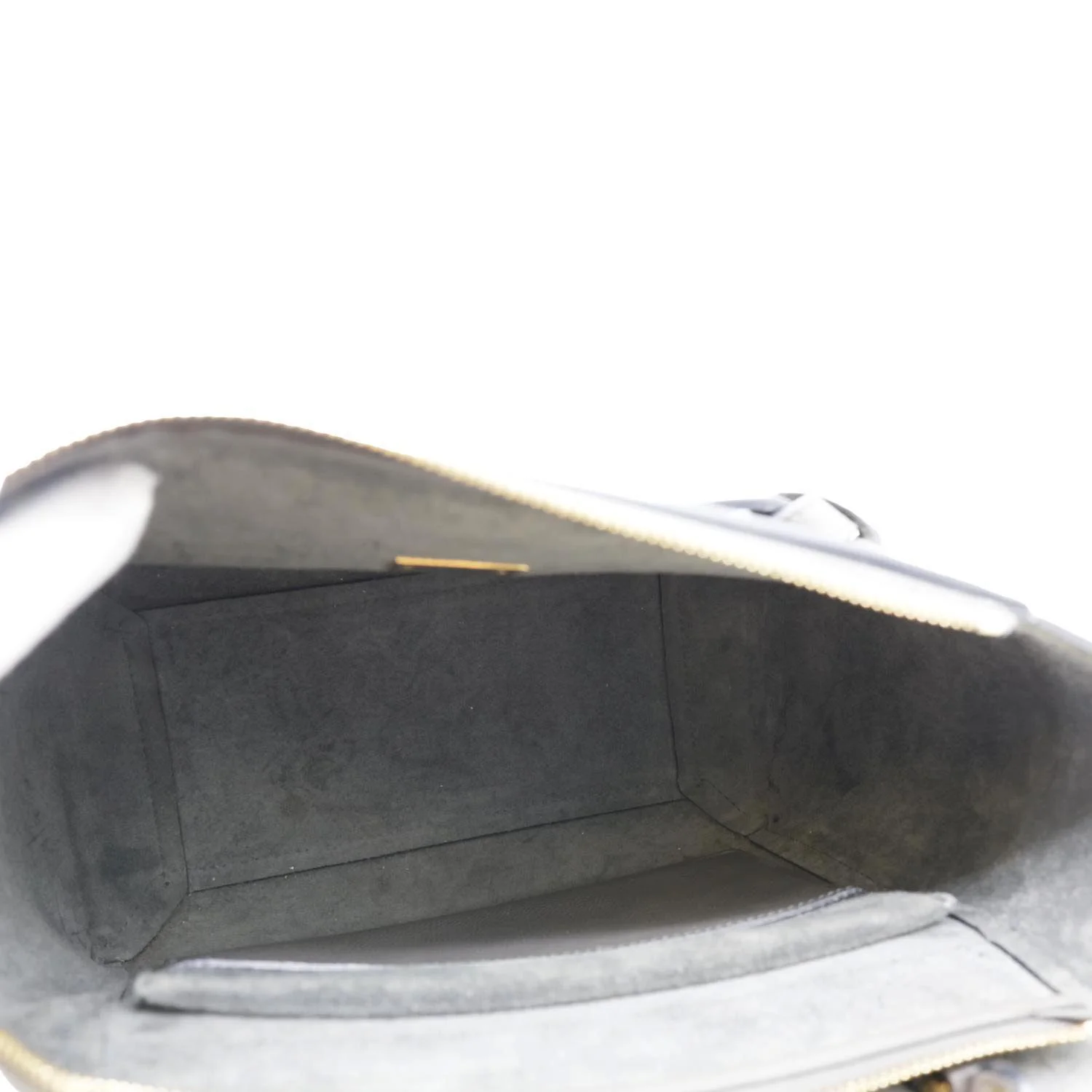 CELINE Mini Belt Grained Calfskin Leather Shoulder Bag Grey - Image 12