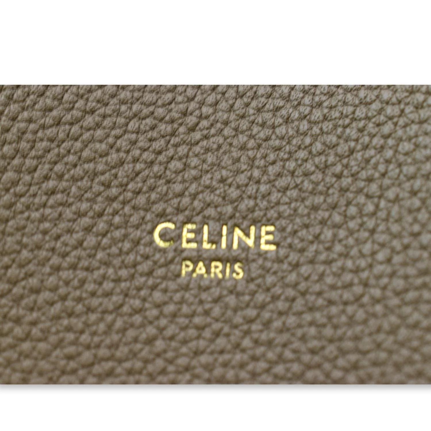 CELINE Cabas Phantom Grained Calfskin Leather Tote Bag Taupe - Image 10