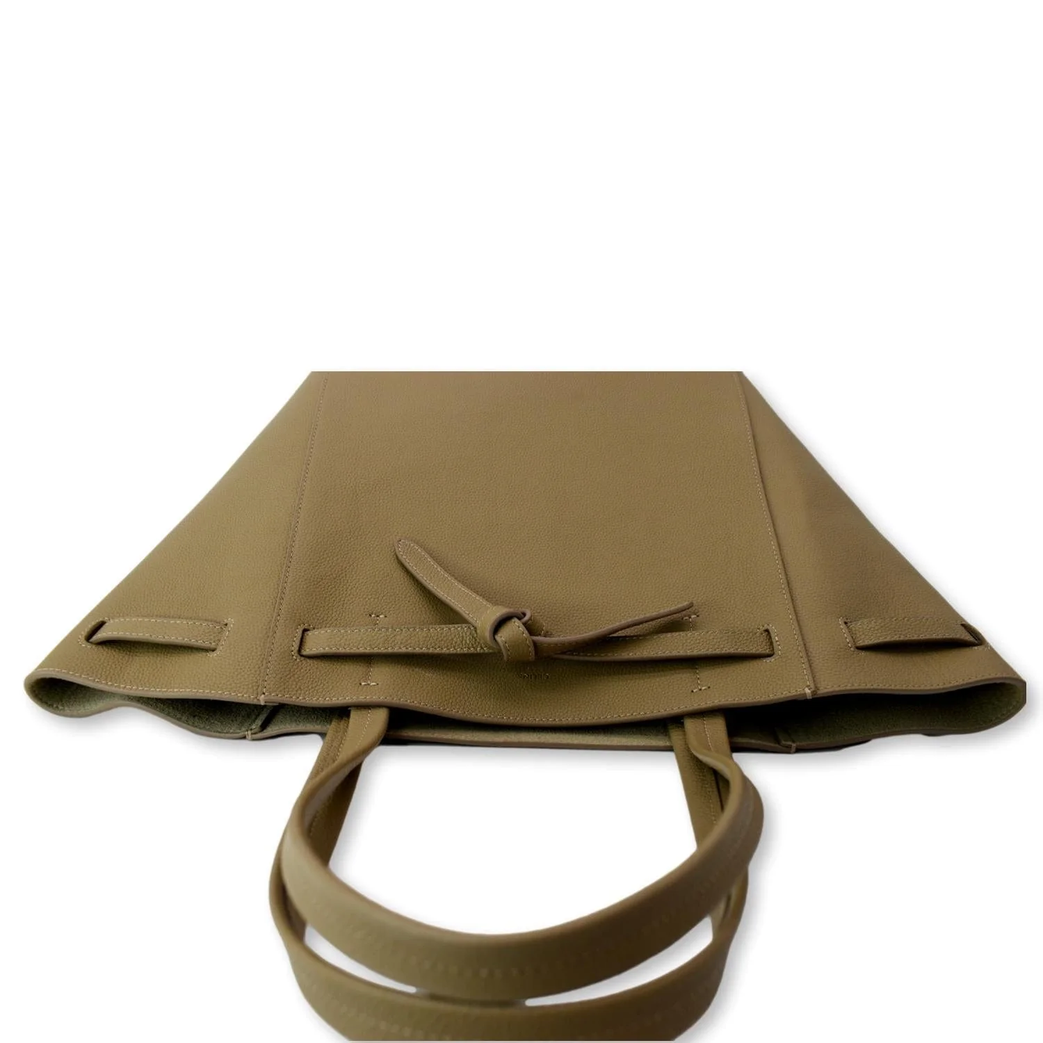 CELINE Cabas Phantom Grained Calfskin Leather Tote Bag Taupe - Image 4