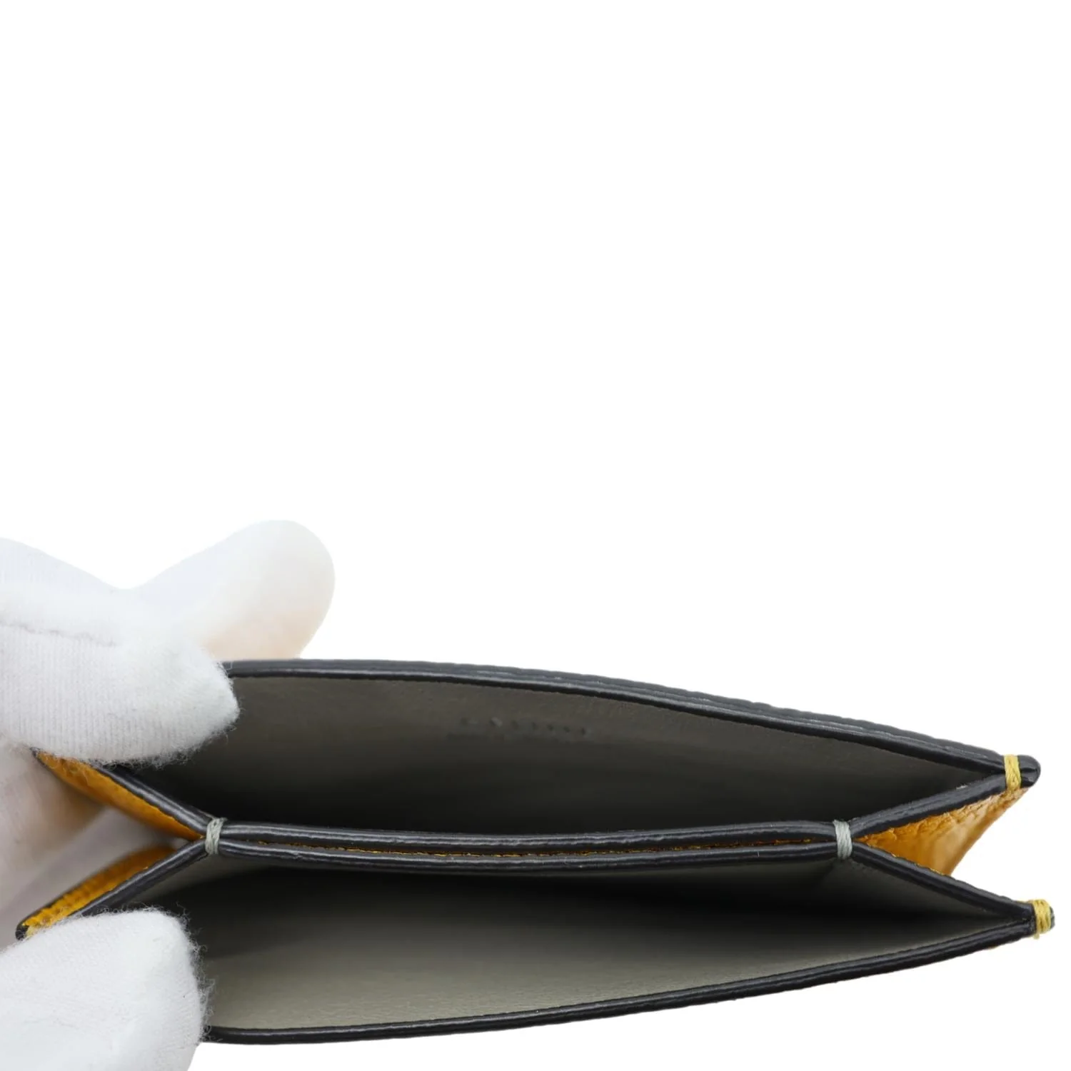 CELINE Leather Card Holder Wallet Yellow - Image 11