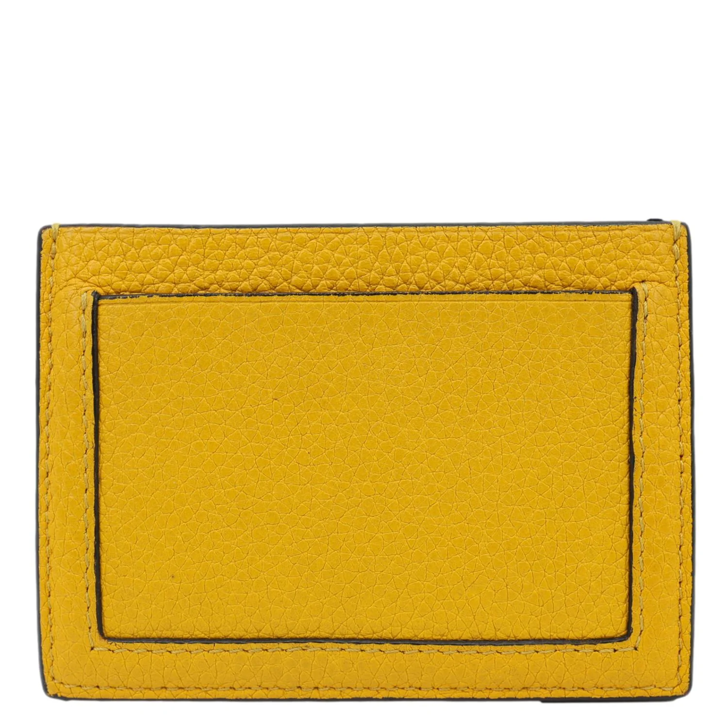 CELINE Leather Card Holder Wallet Yellow - Image 3