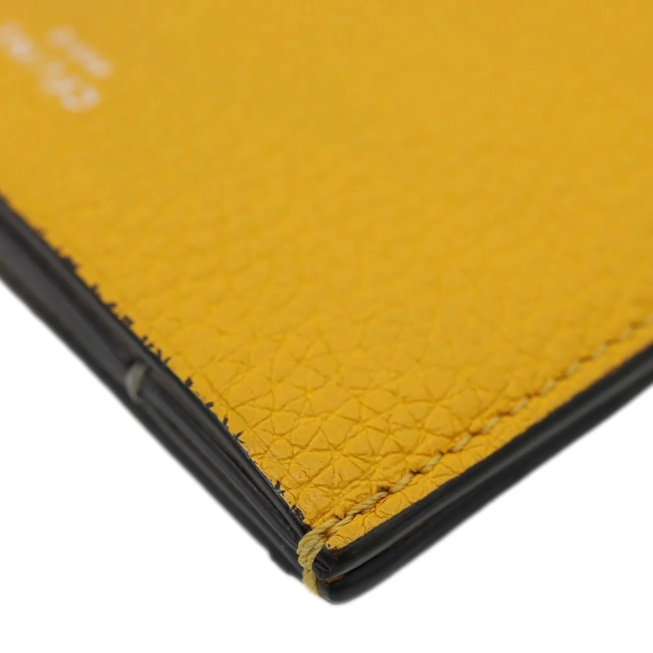 CELINE Leather Card Holder Wallet Yellow - Image 6