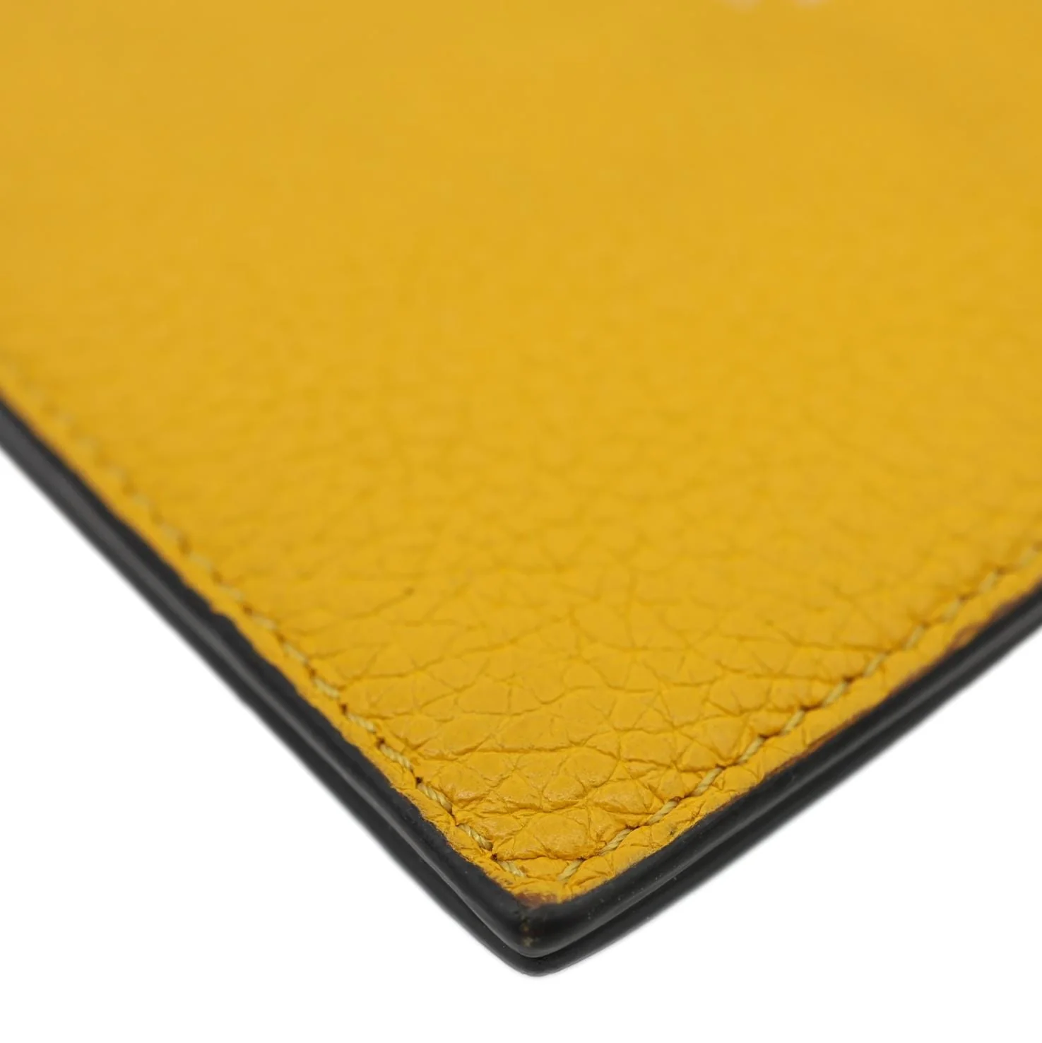 CELINE Leather Card Holder Wallet Yellow - Image 8