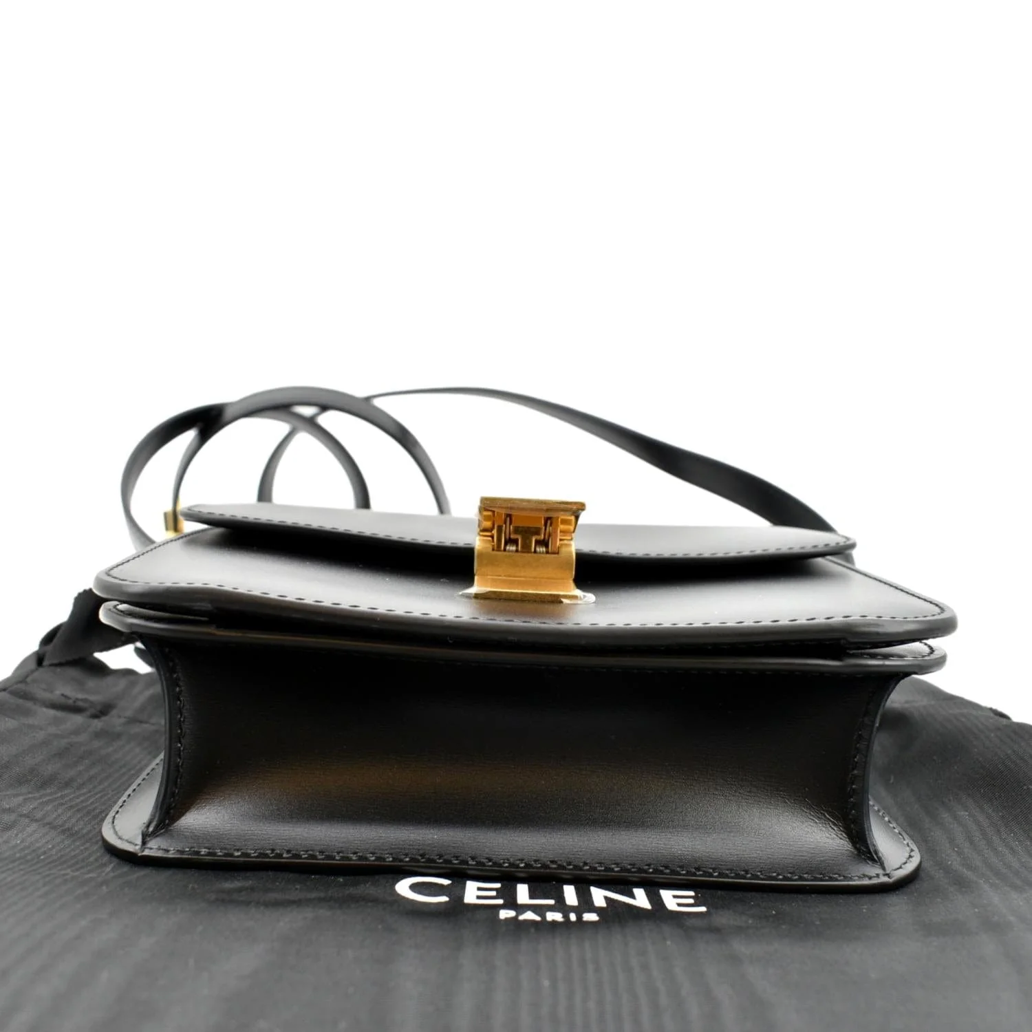 CELINE Classic Box Calfskin Leather Crossbody Bag Black - Image 10