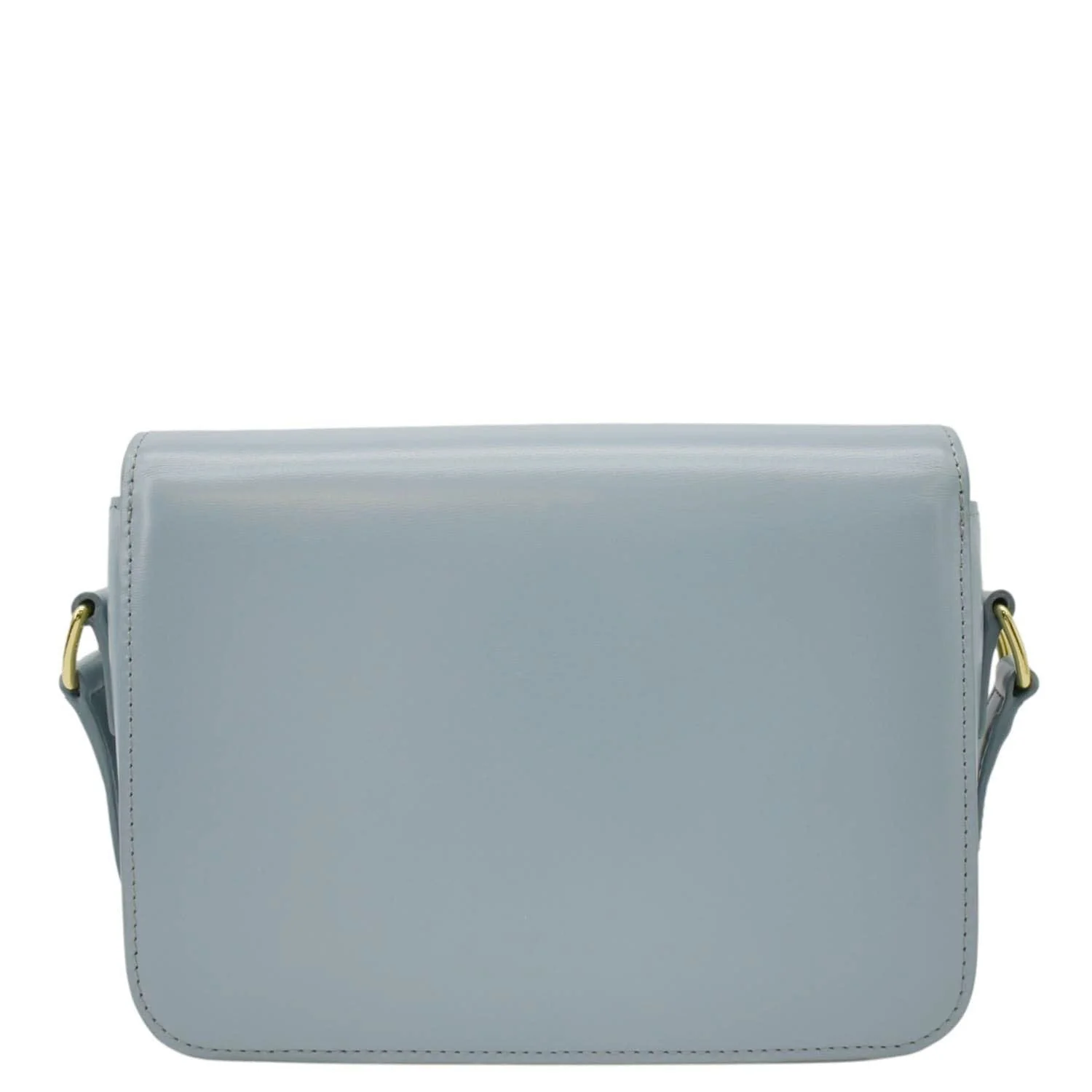 CELINE Teen Triomphe Leather Shoulder Bag Soft Pale Blue - Image 4