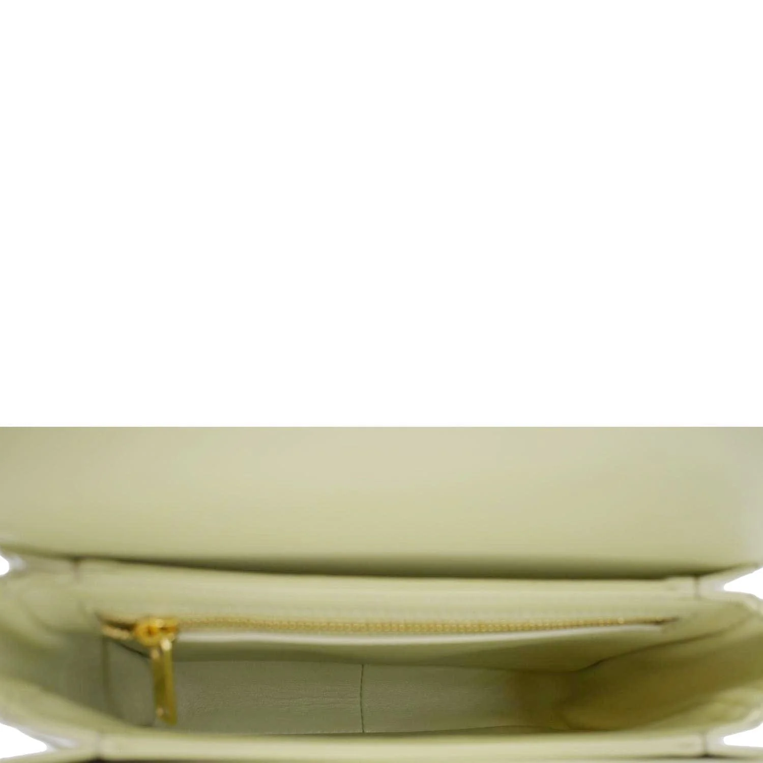 CELINE Teen Triomphe Leather Shoulder Bag Almond Green - Image 11