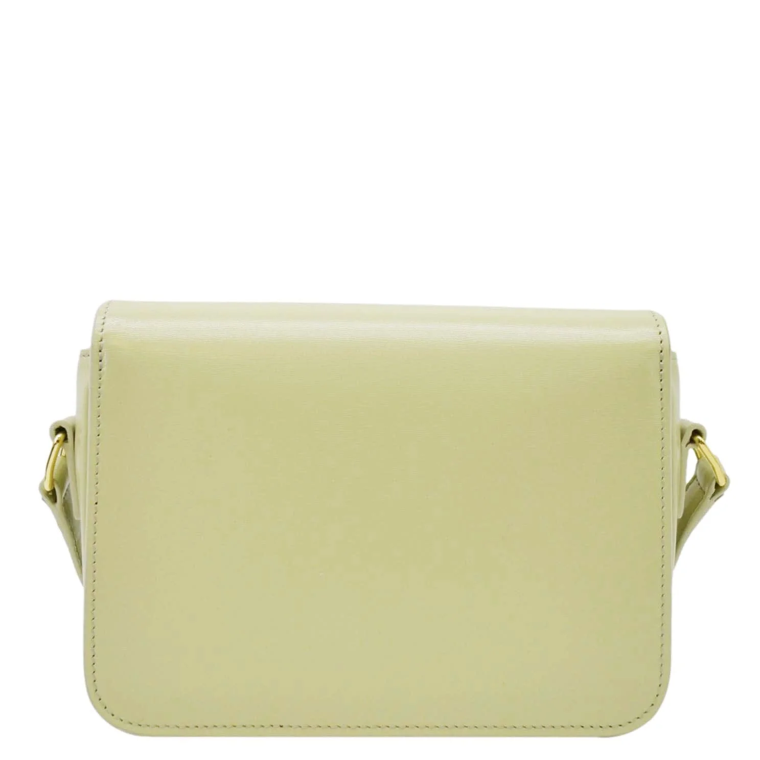 CELINE Teen Triomphe Leather Shoulder Bag Almond Green - Image 4