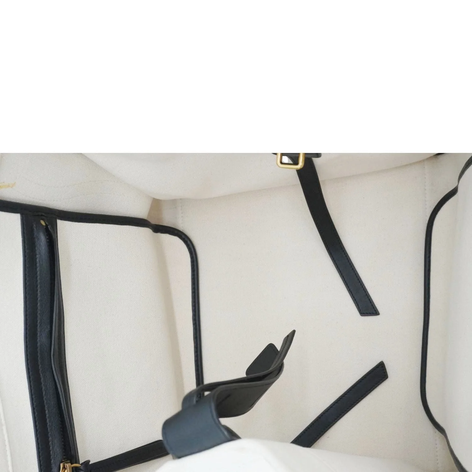 CELINE Luggage Phantom Medium Cotton Canvas Tote Bag White - Image 13