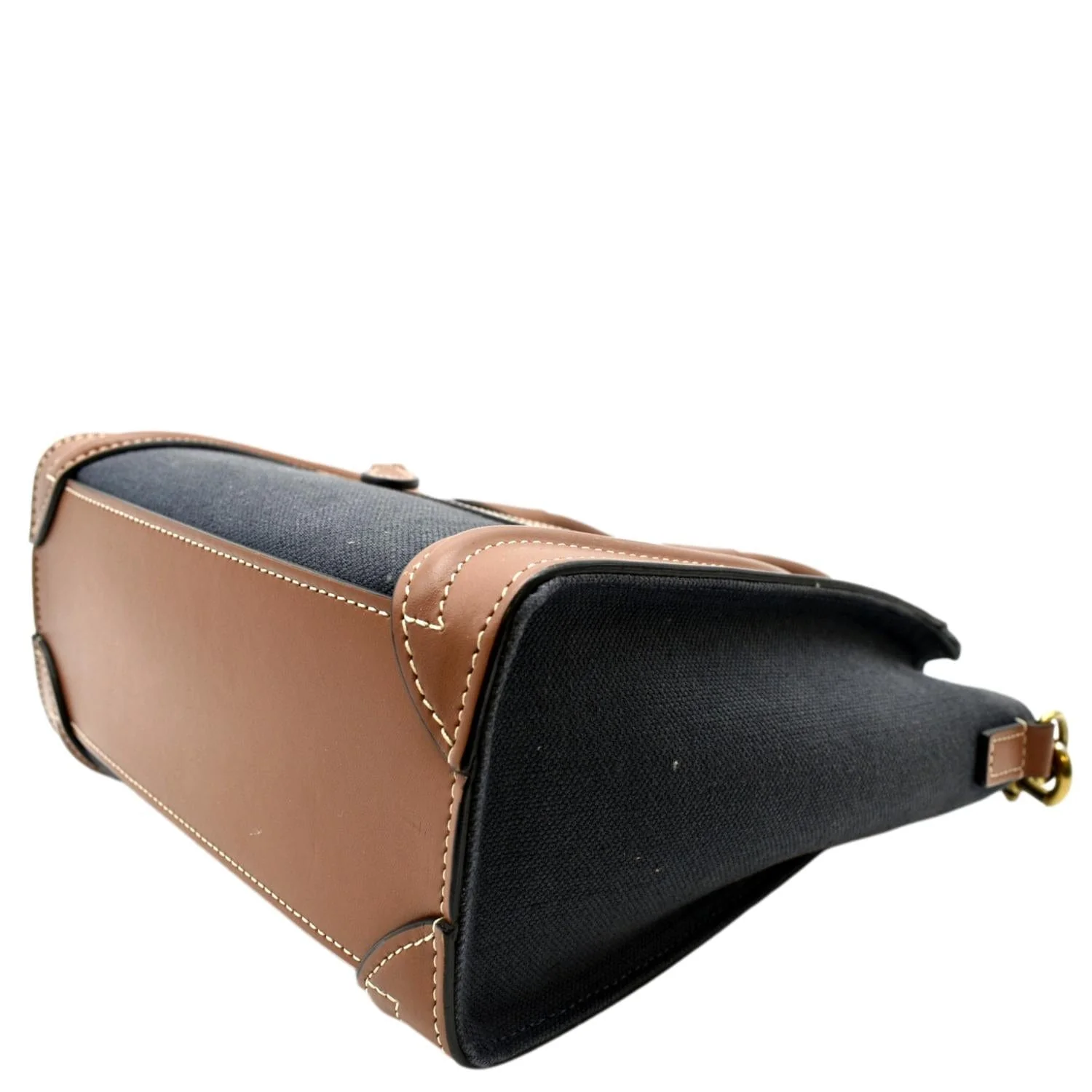 CELINE Luggage Denim Leather Tote Crossbody Bag Bicolor - Image 8