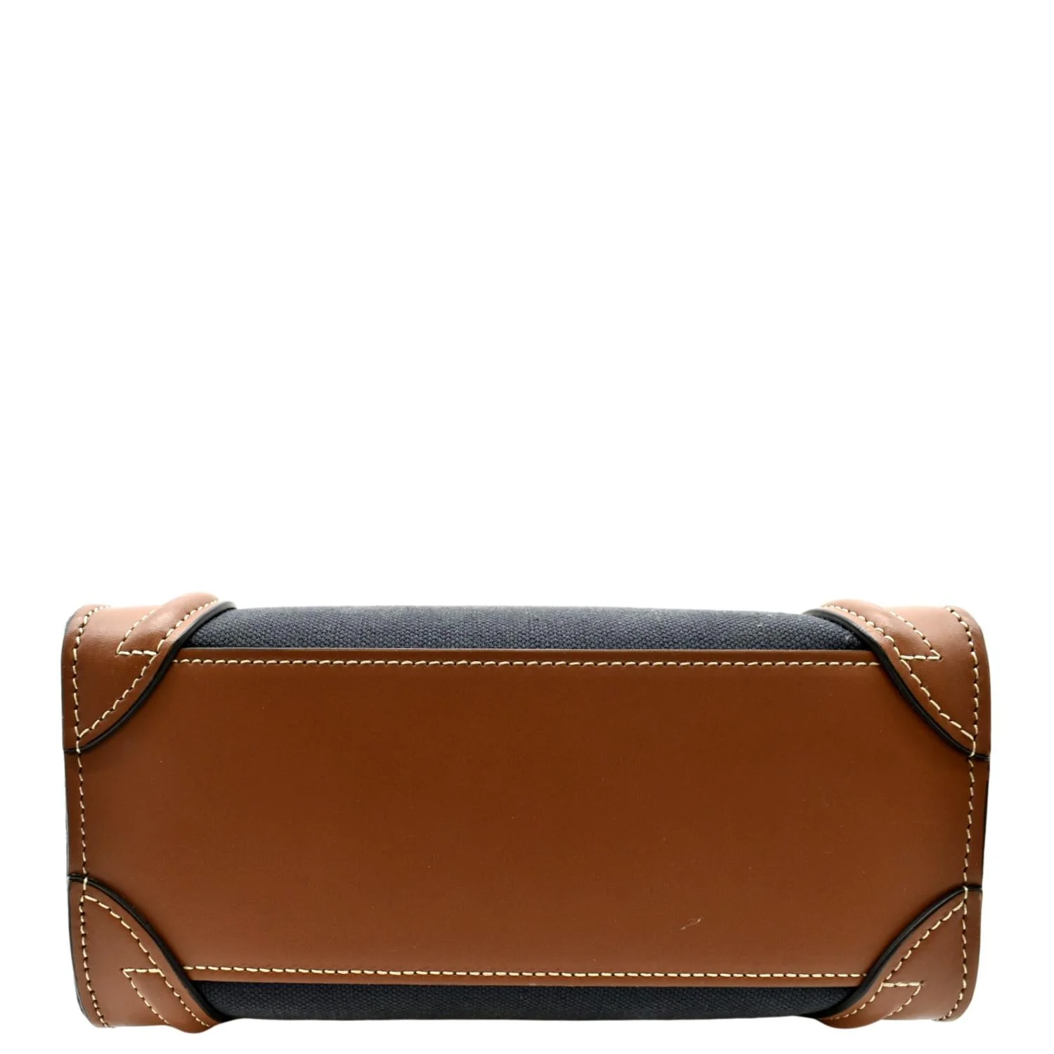 CELINE Luggage Denim Leather Tote Crossbody Bag Bicolor - Image 9