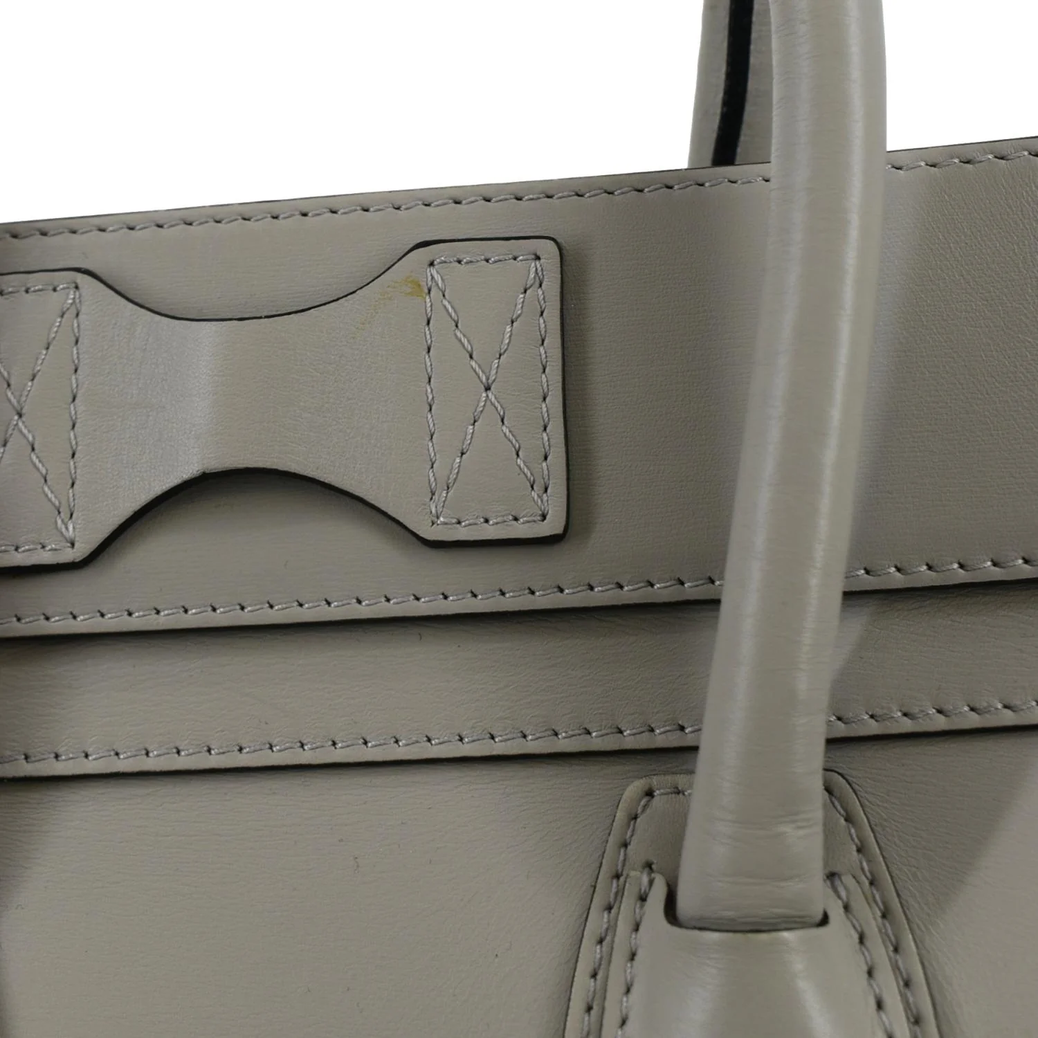 CELINE Luggage Smooth Leather Tote Bag Gray - Image 11