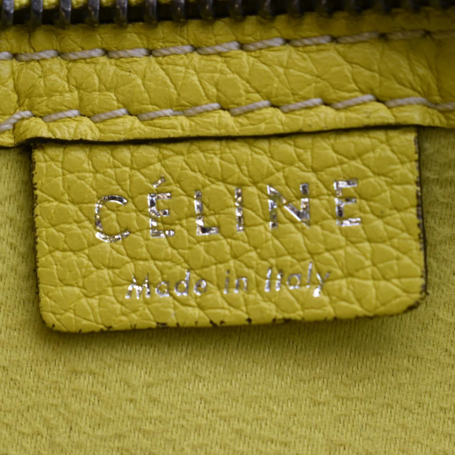 CELINE Nano Luggage Calfskin Leather Shoulder Bag Citron - Image 11