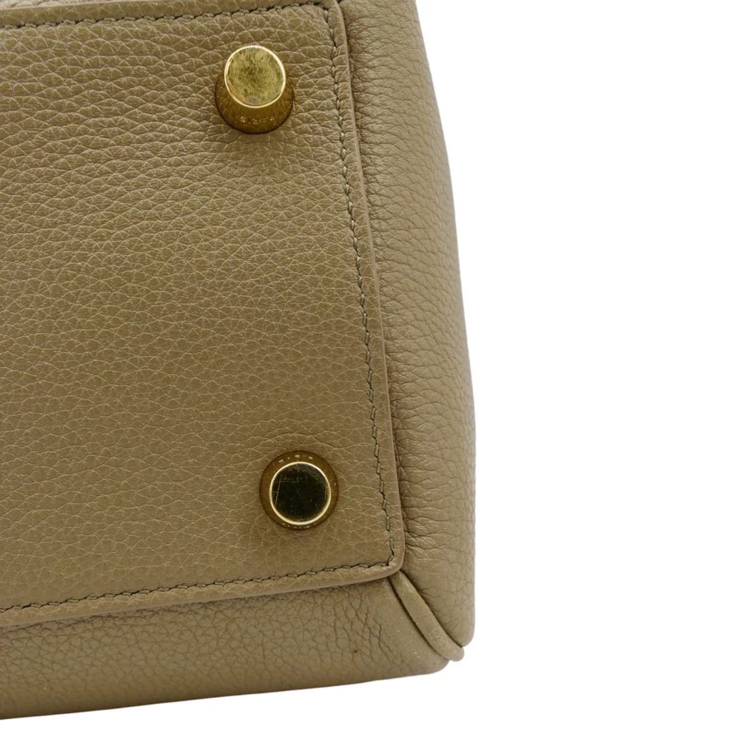 CELINE Medium 16 Leather Tote Shoulder Bag Beige - Image 10