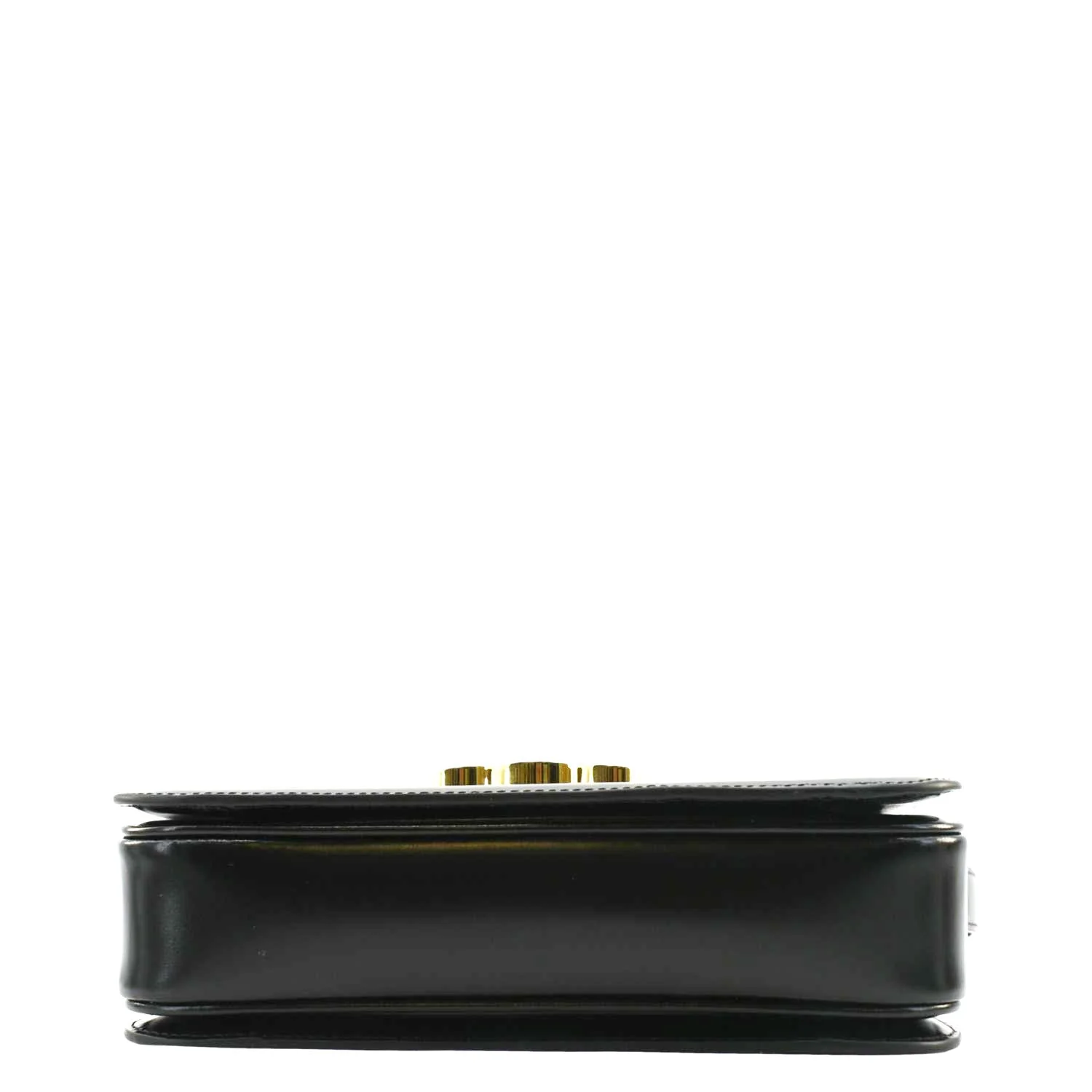 CELINE Classique Triomphe Medium Leather Shoulder Bag Black - Image 10