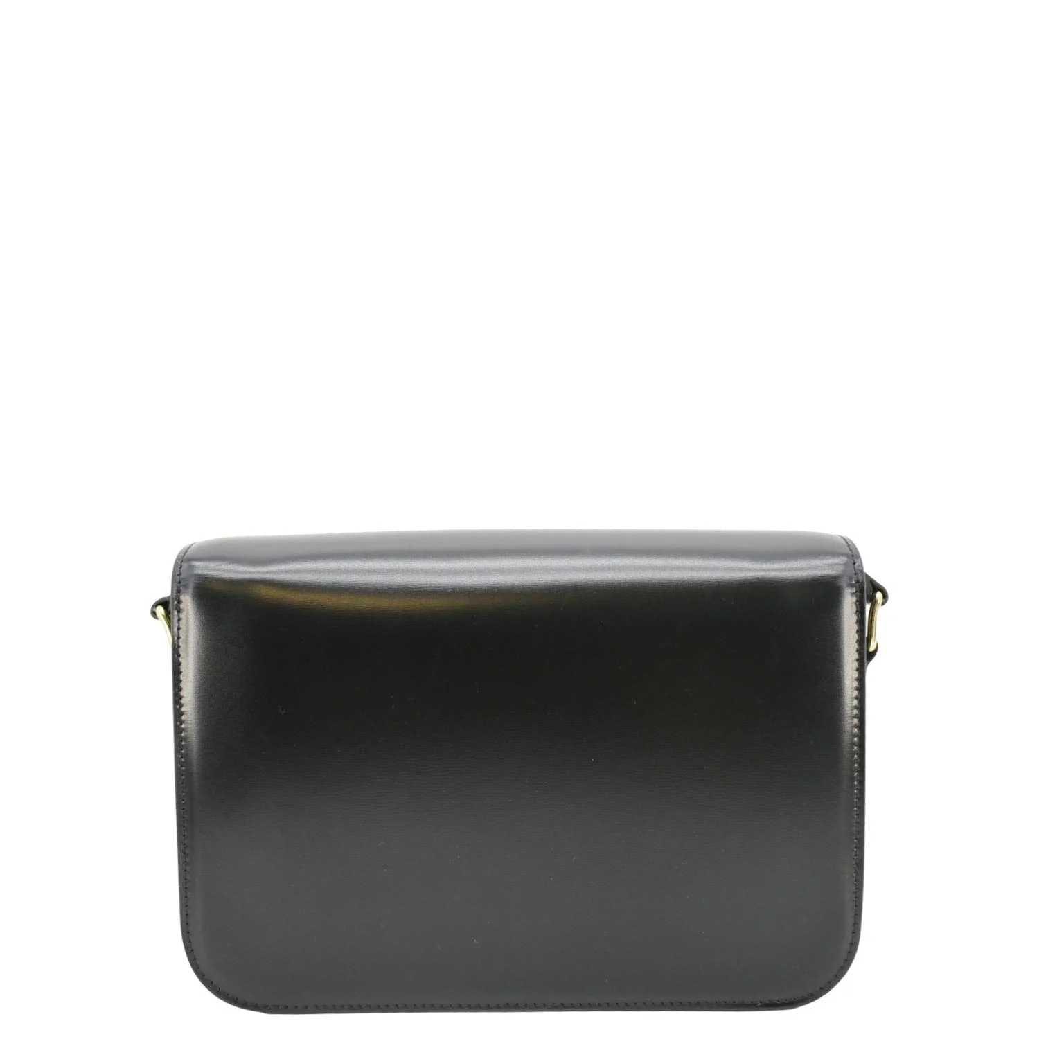 CELINE Classique Triomphe Medium Leather Shoulder Bag Black - Image 4