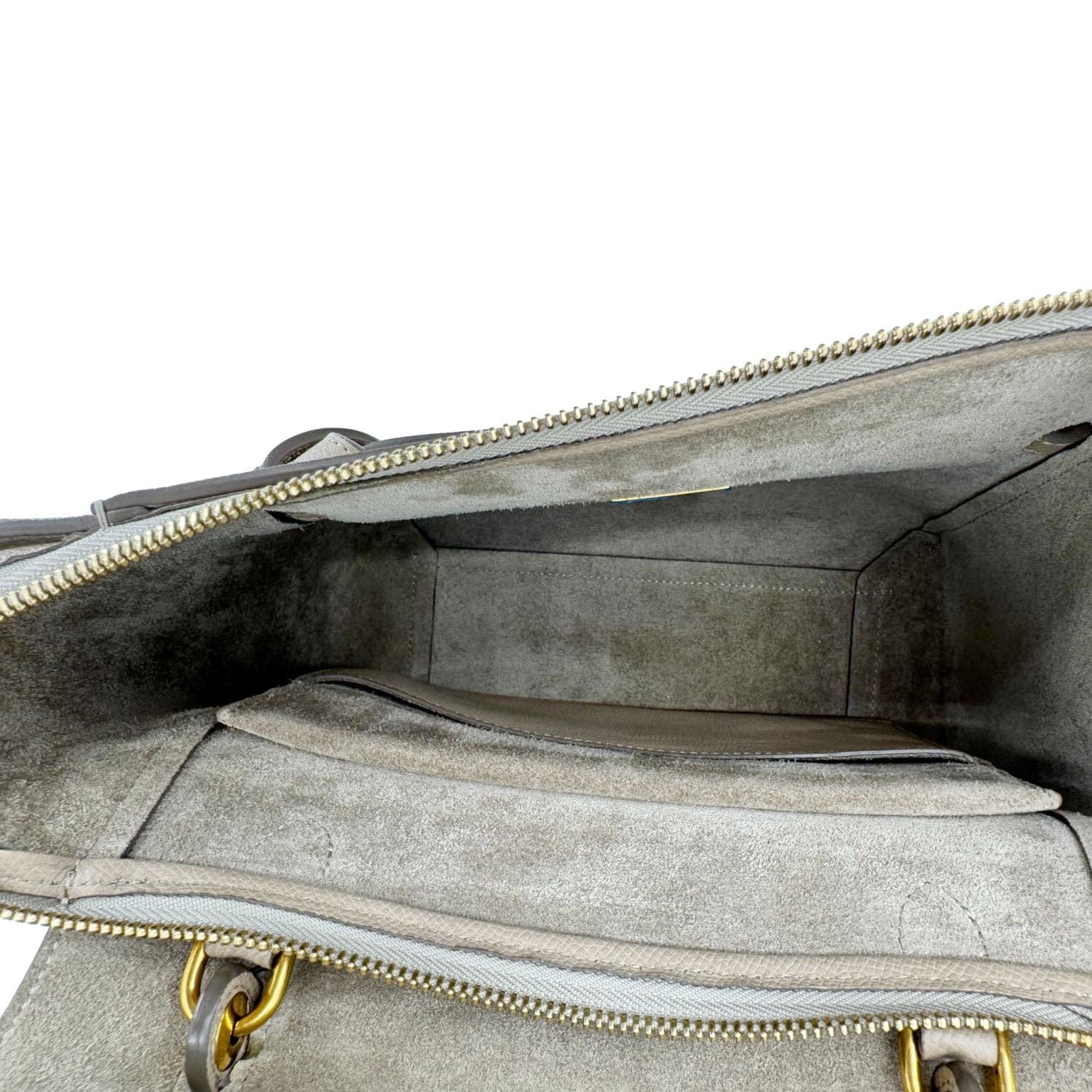 CELINE Nano Belt Grained Leather Shoulder Bag Taupe - Image 13