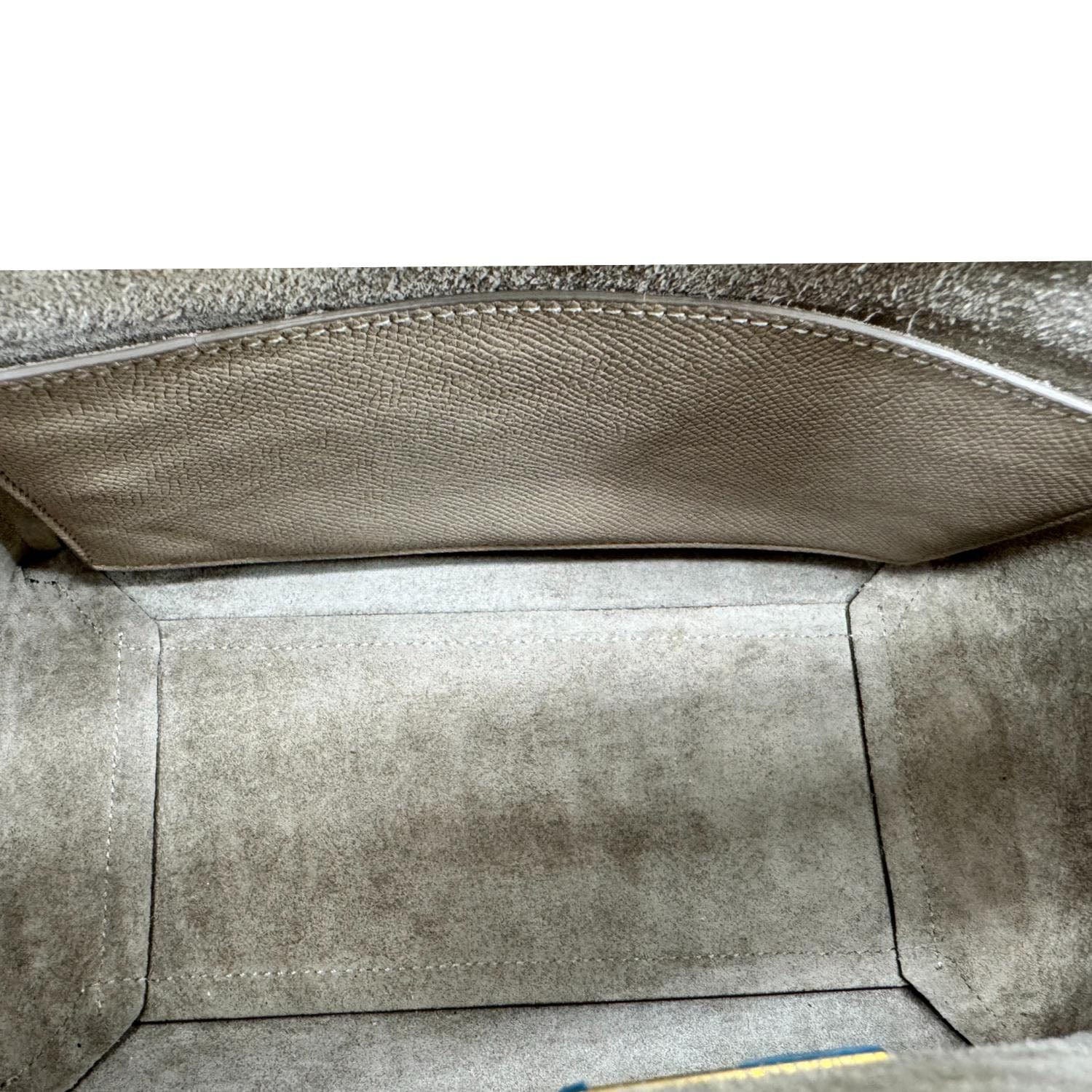 CELINE Nano Belt Grained Leather Shoulder Bag Taupe - Image 14