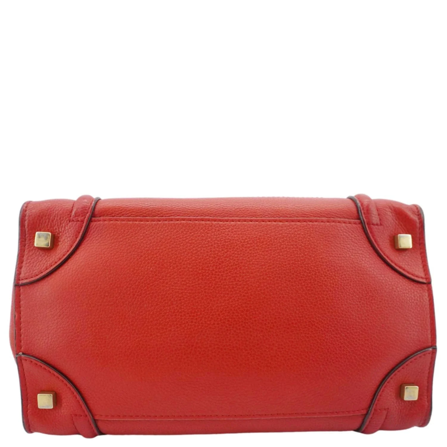 CELINE Nano Luggage Leather Satchel Bag Red - Image 9