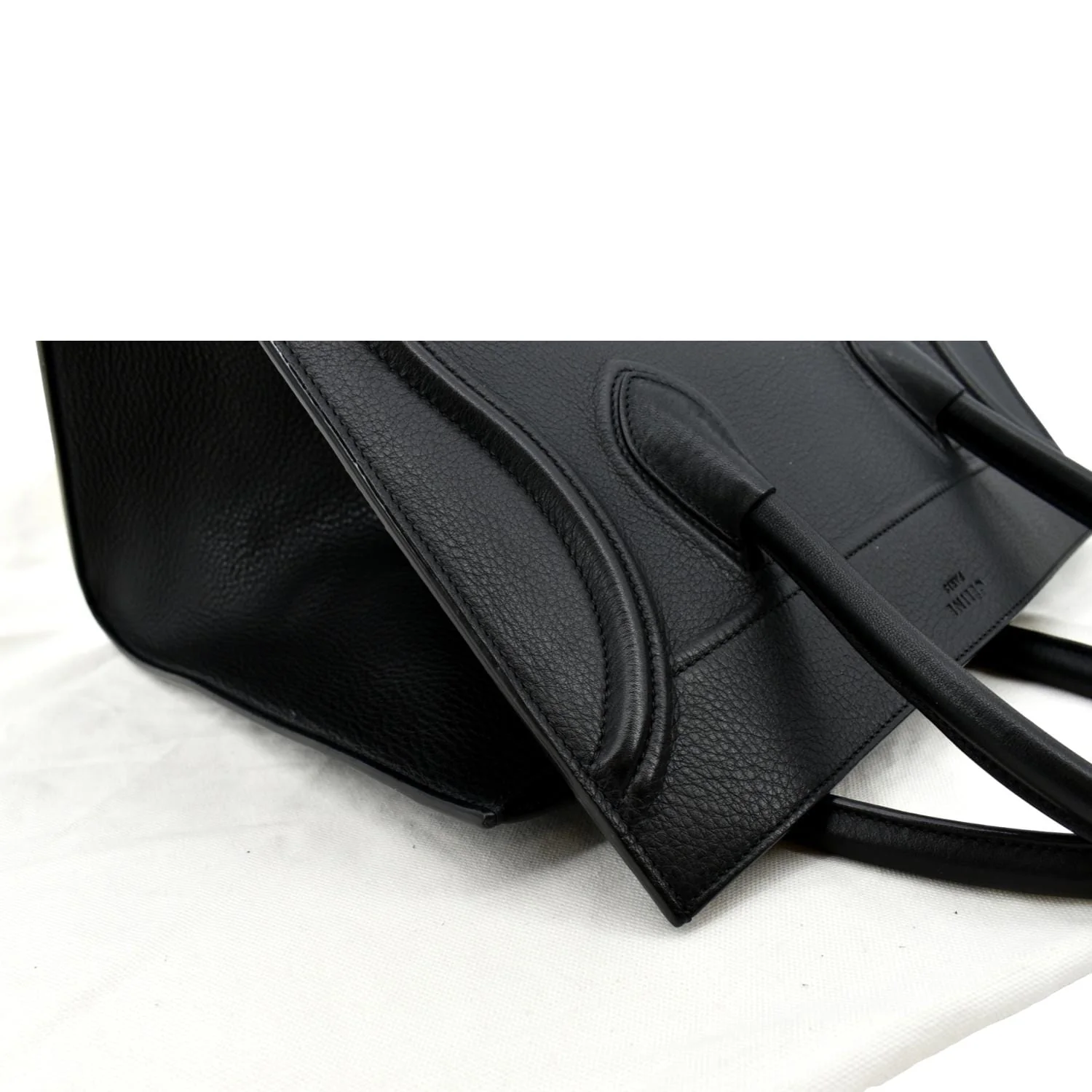 CELINE Luggage Phantom Medium Leather Tote Bag Black - Image 5
