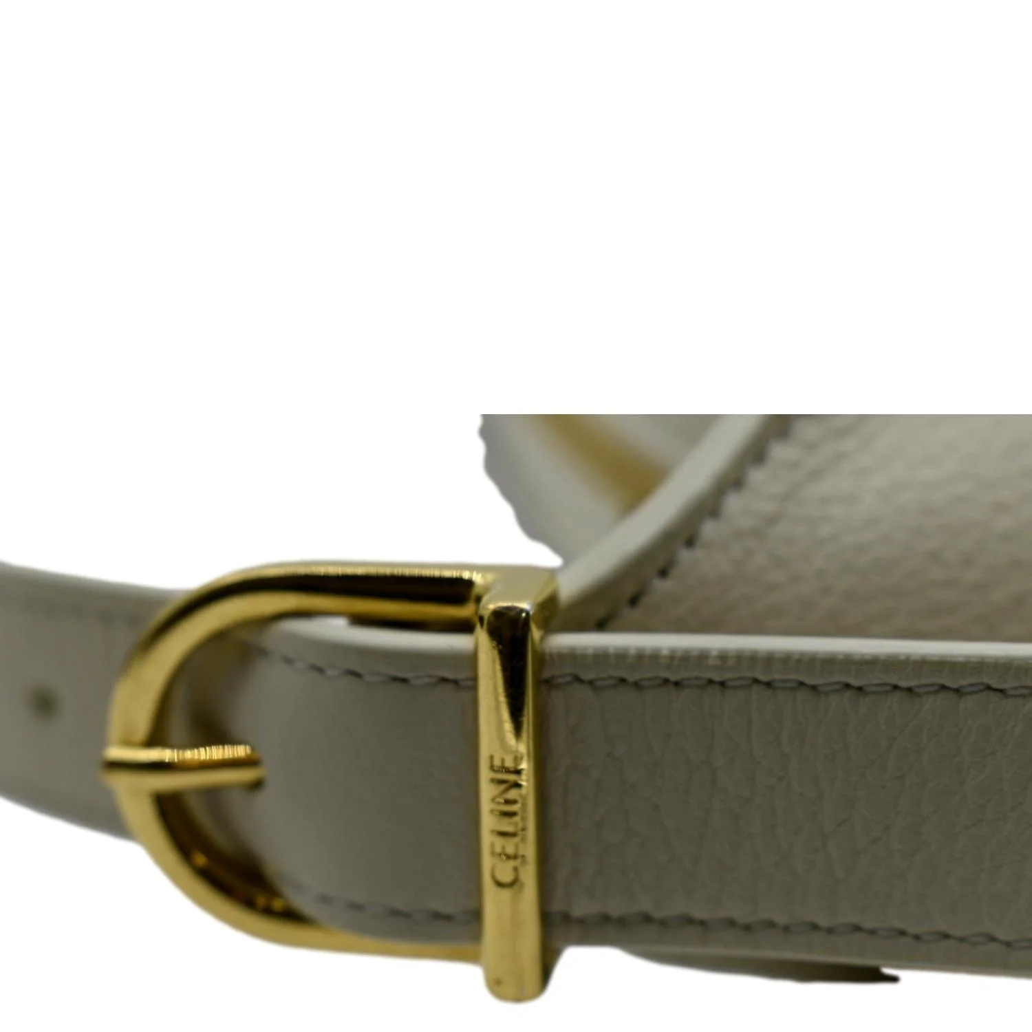 CELINE Romy Medium Supple Calfskin Shoulder Bag Off White - Image 14