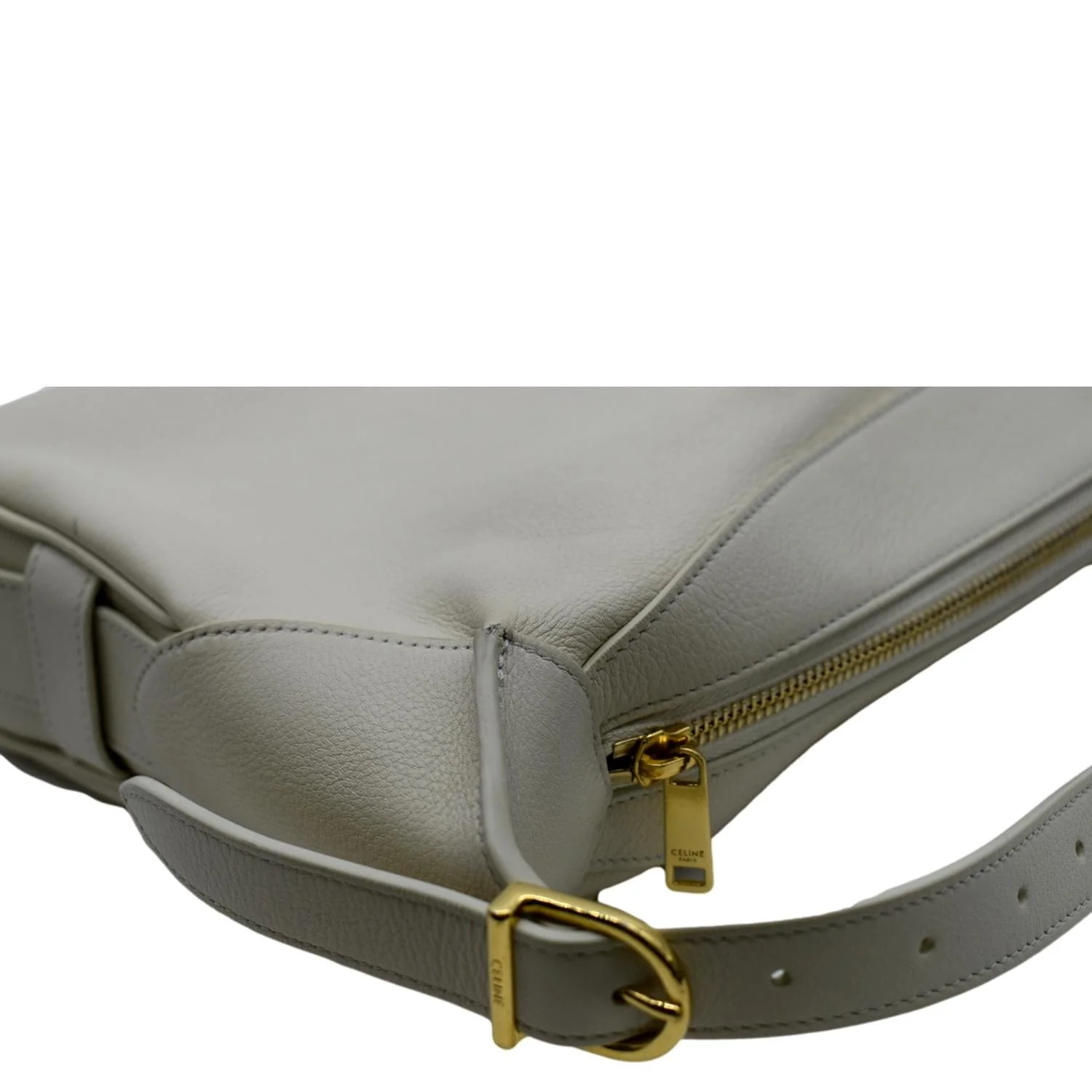 CELINE Romy Medium Supple Calfskin Shoulder Bag Off White - Image 5