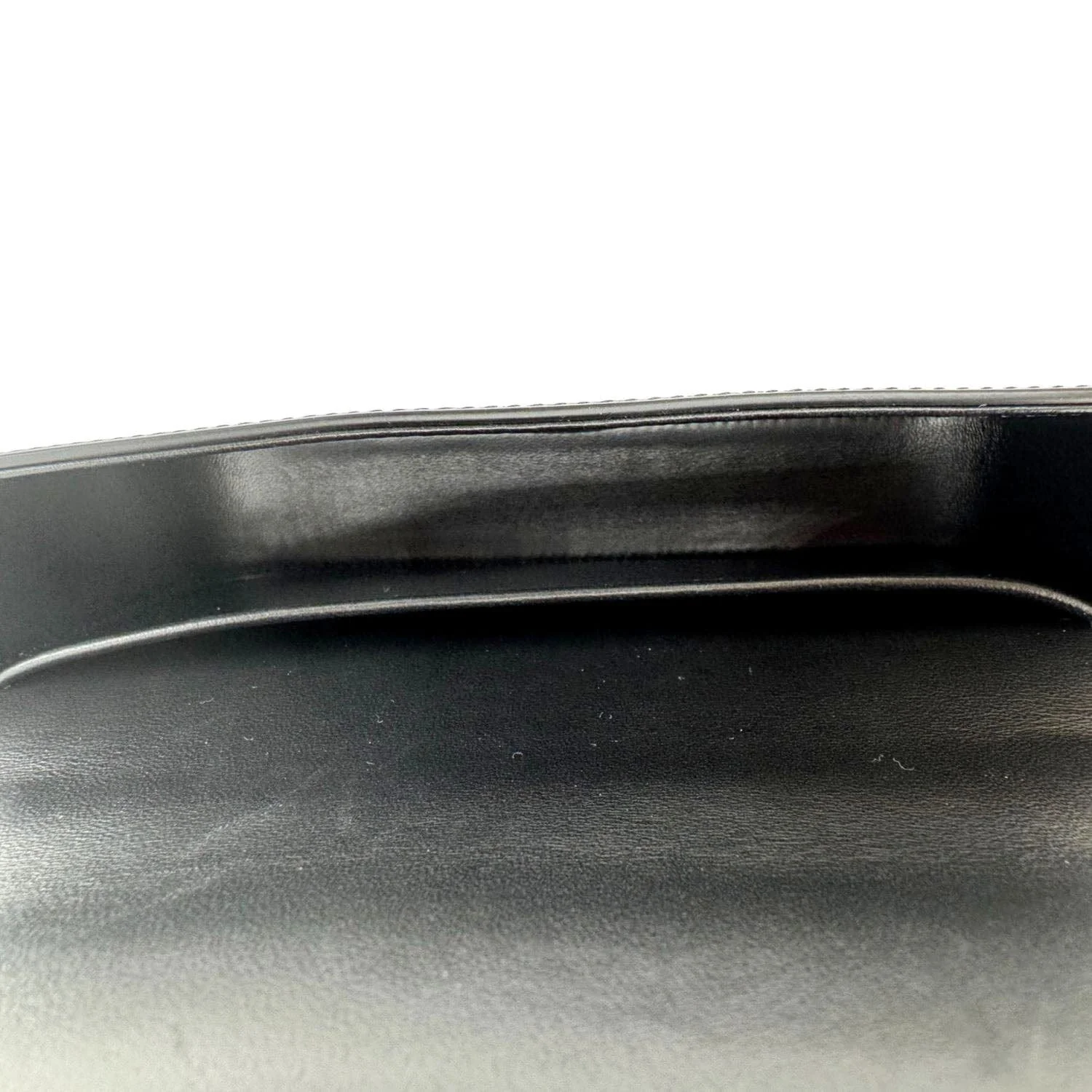 CELINE Triomphe Claude Shiny Leather Chain Shoulder Bag Black - Image 15