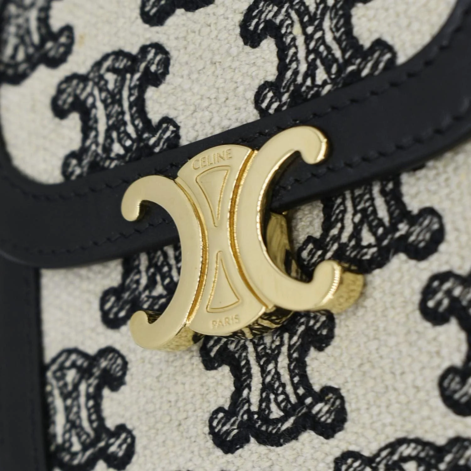 CELINE Triomphe Small Coated Canvas Wallet Black - Image 12