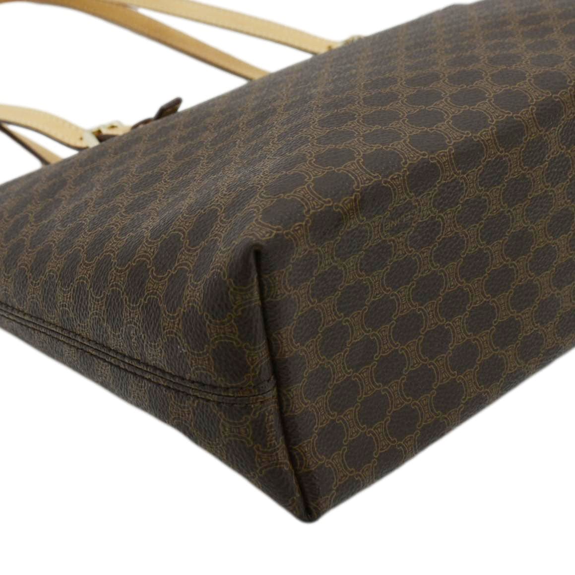 CELINE Macadam Canvas Tote Bag Brown - Image 6