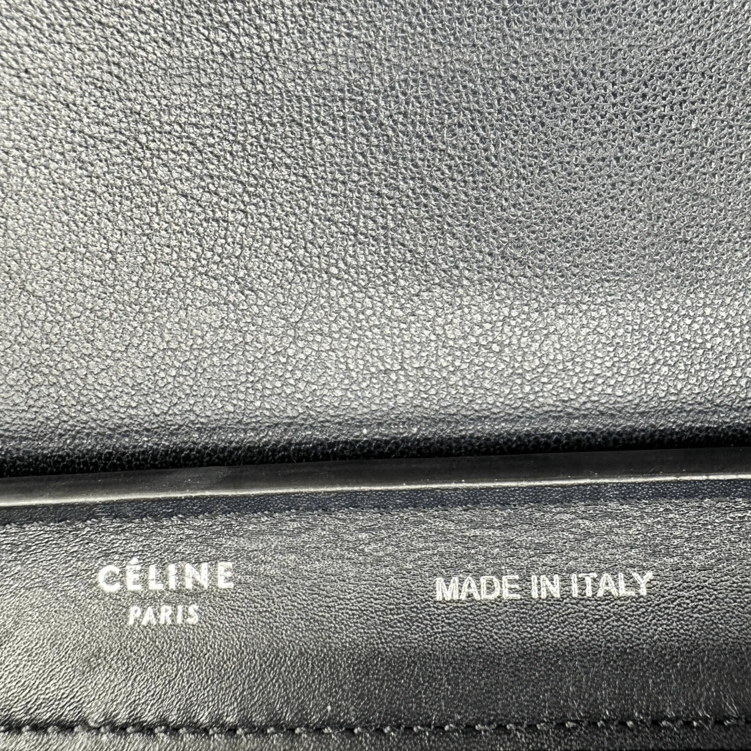 CELINE Trapeze Small 2way Leather Tote Shoulder Bag Blue - Image 17