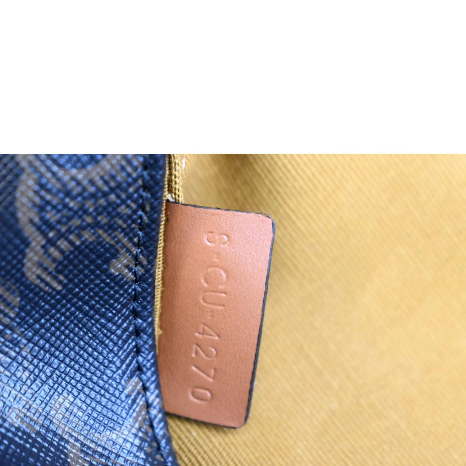 CELINE Triangle Triomphe Canvas Monogram Print Shoulder Bag Brown - Image 12