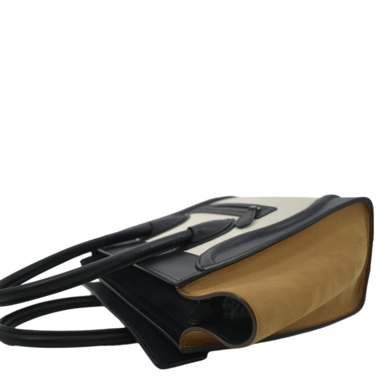 CELINE Micro Luggage Calfskin Leather Tote Bag Tri-Color - Image 7