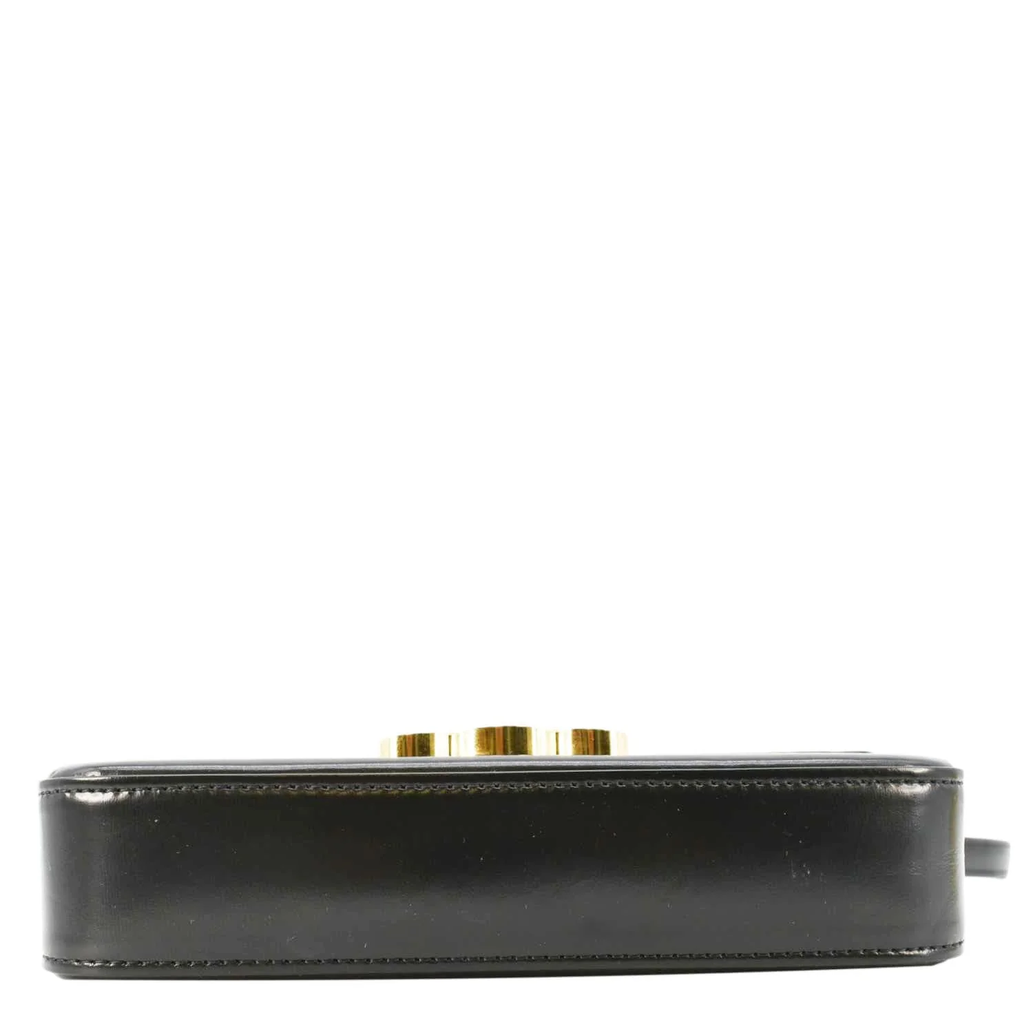CELINE Triomphe Calfskin Leather Shoulder Bag Black - Image 9