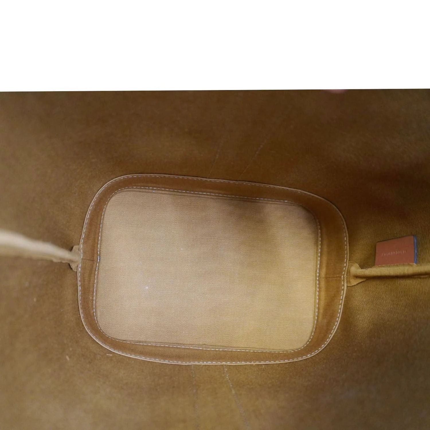 CELINE Small Triomphe Canvas Bucket Bag Tan - Image 10