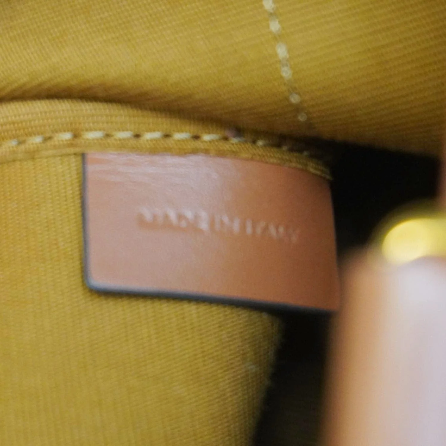 CELINE Small Triomphe Canvas Bucket Bag Tan - Image 11