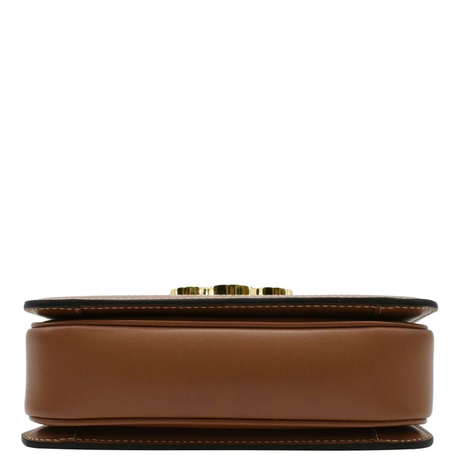 CELINE Triomphe Medium Leather Textile Shoulder Bag Light Brown - Image 10