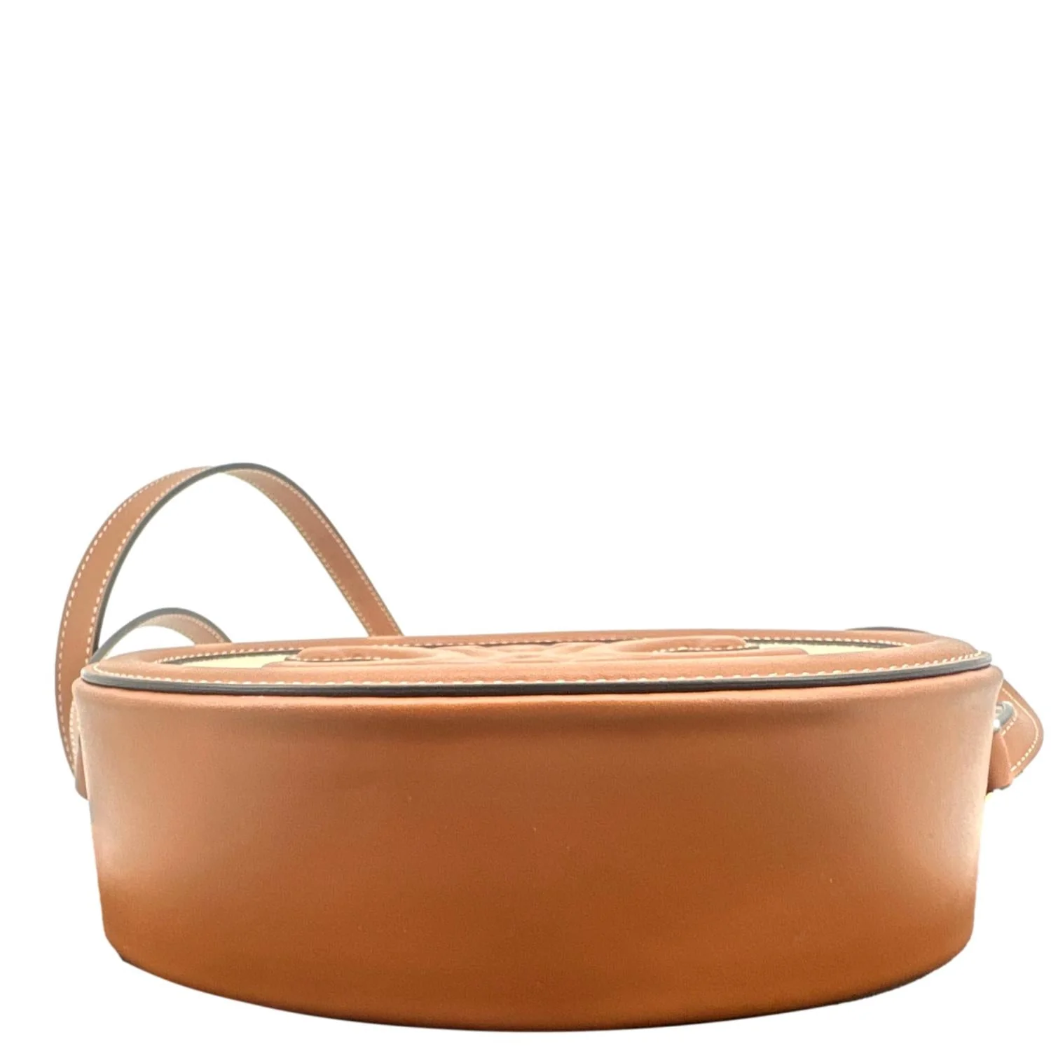 CELINE Triomphe Oval Calfskin Leather Shoulder Bag Tan - Image 8