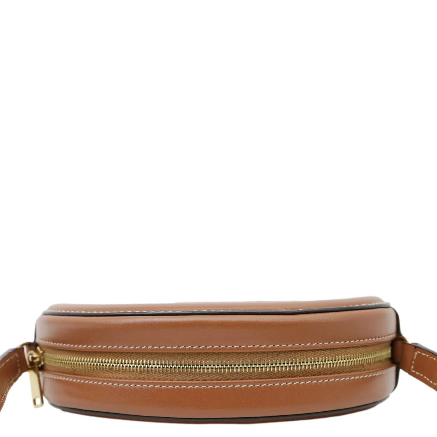 CELINE Triomphe Oval Calfskin Leather Crossbody Bag Tan - Image 5