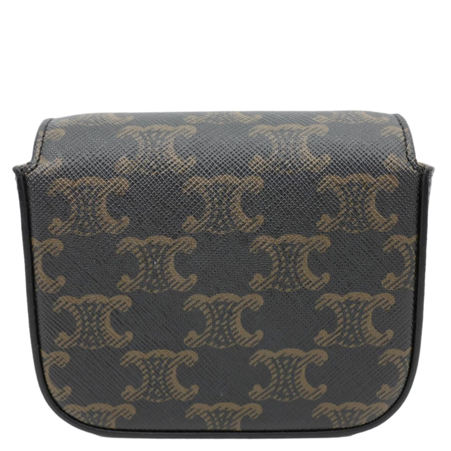 CELINE Triomphe Mini Canvas Shoulder Bag Brown - Image 3