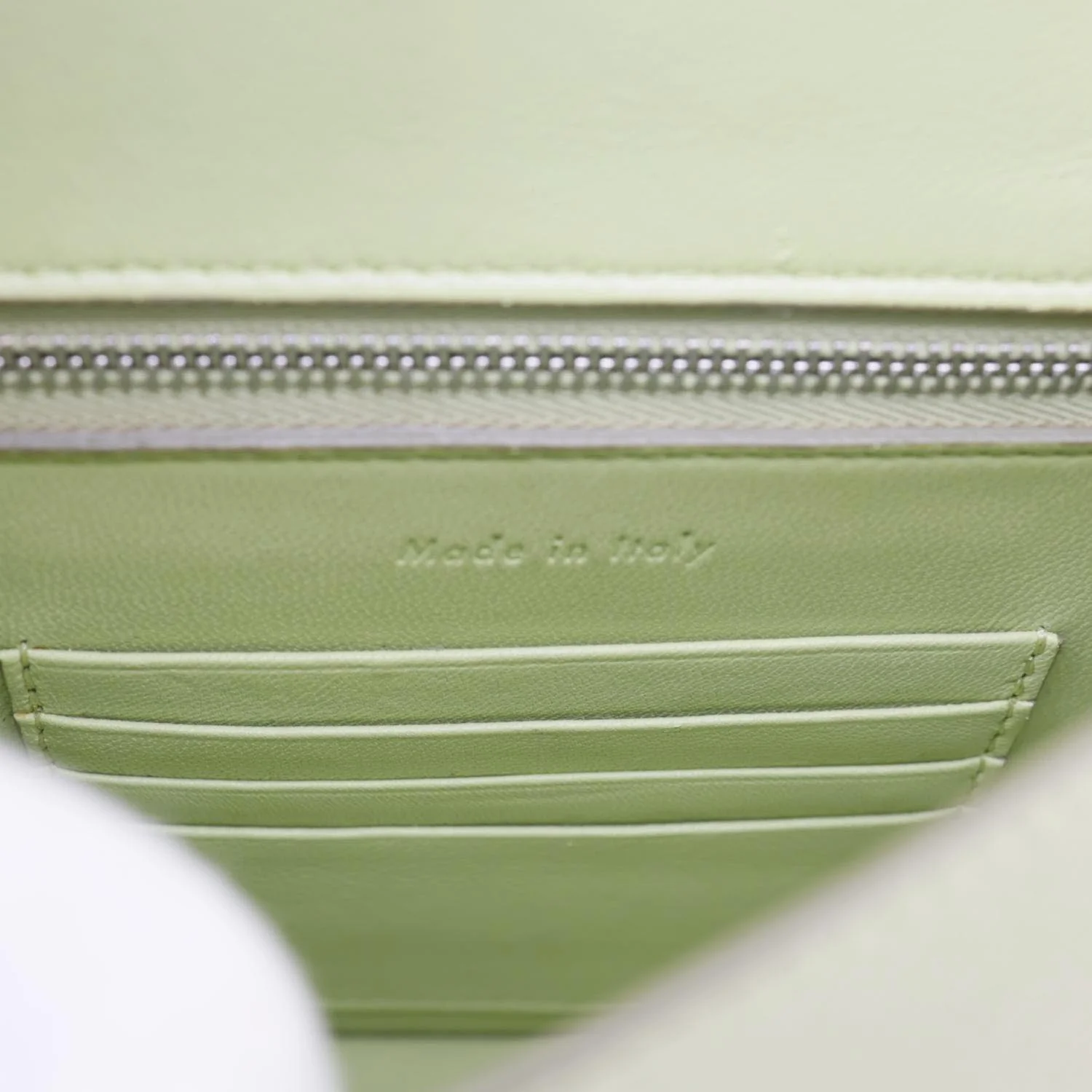 CELINE Trotteur Small Grained Calfskin Leather Shoulder Bag Sage - Image 13