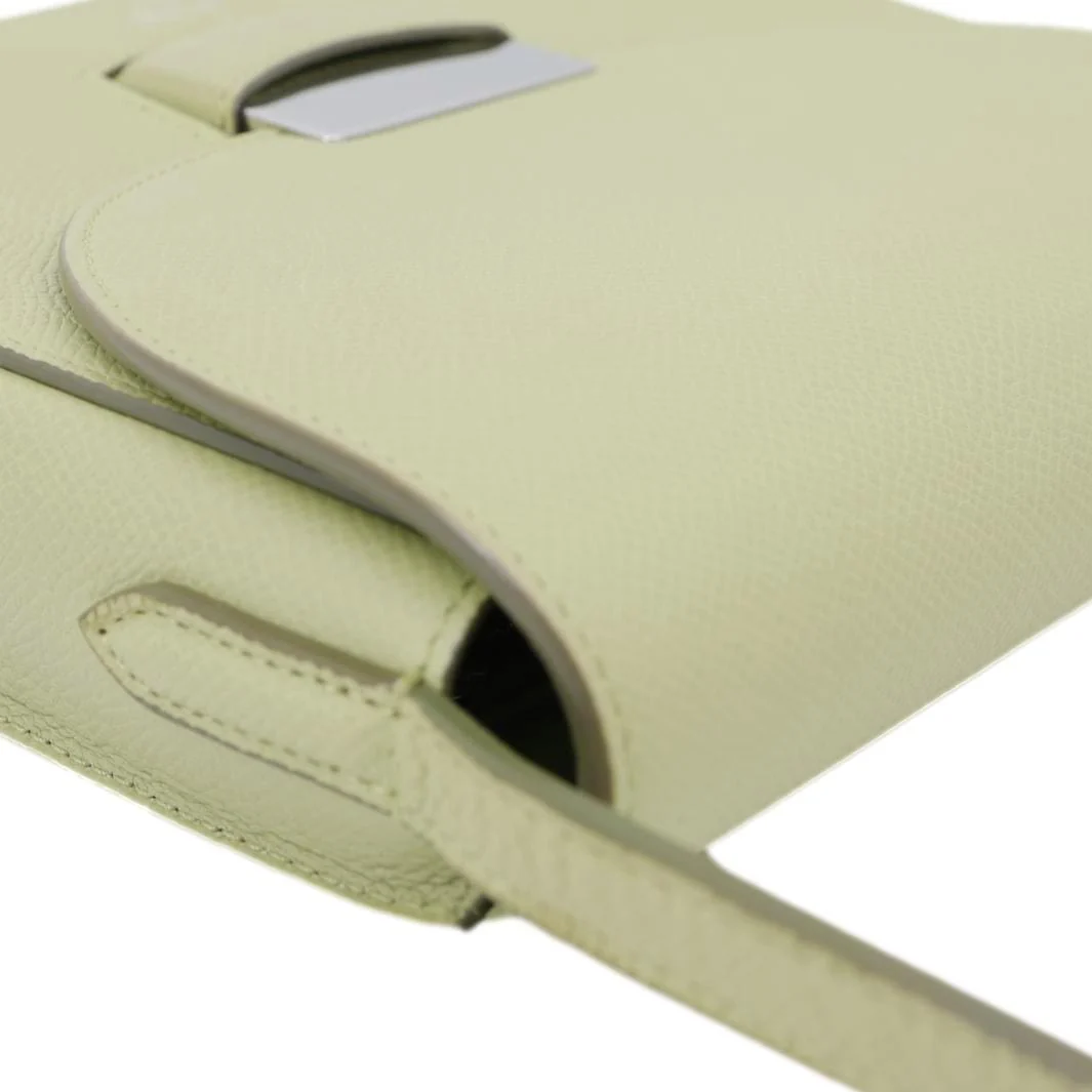 CELINE Trotteur Small Grained Calfskin Leather Shoulder Bag Sage - Image 6