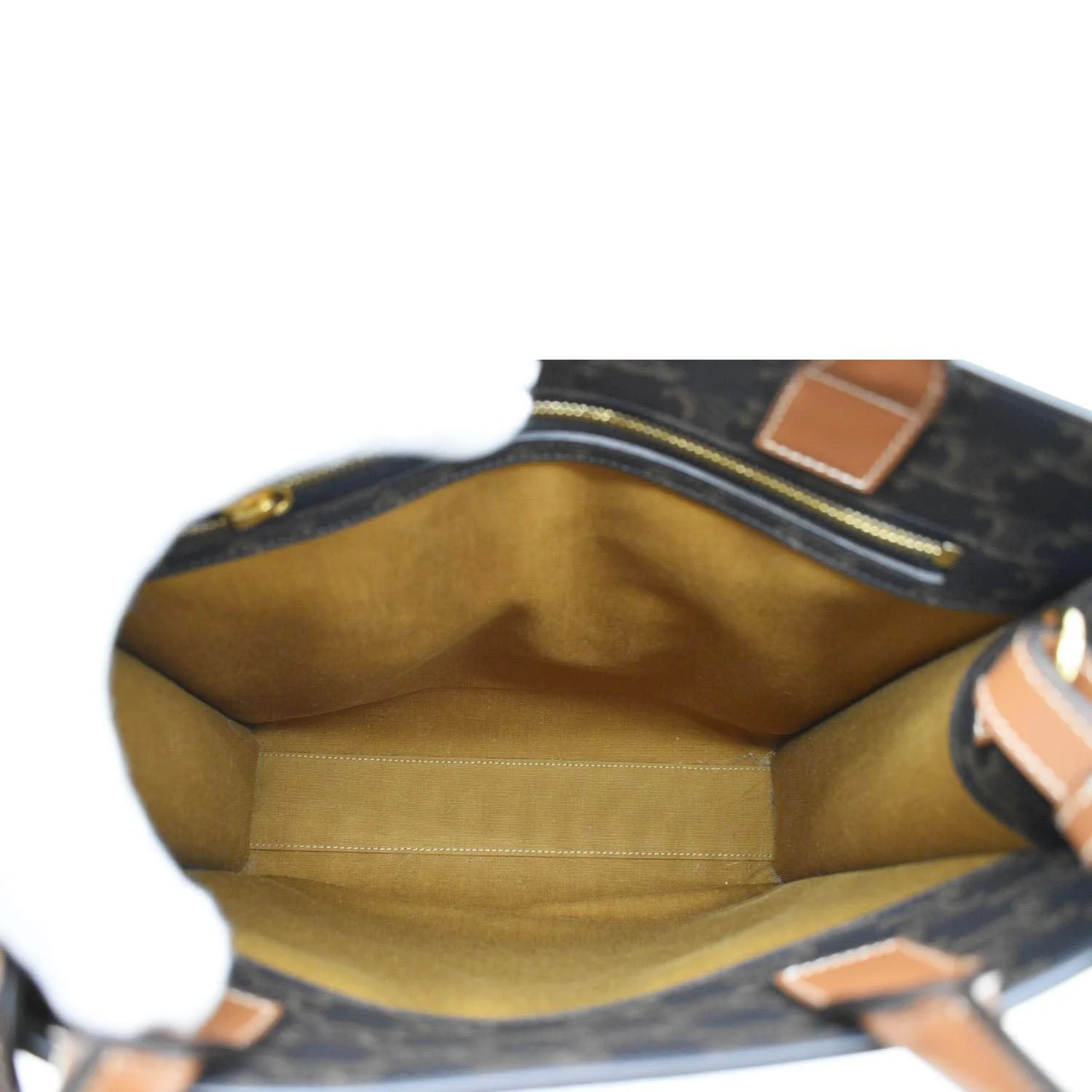 CELINE Triomphe Vertical Cabas Small Canvas Shoulder Bag Black - Image 11