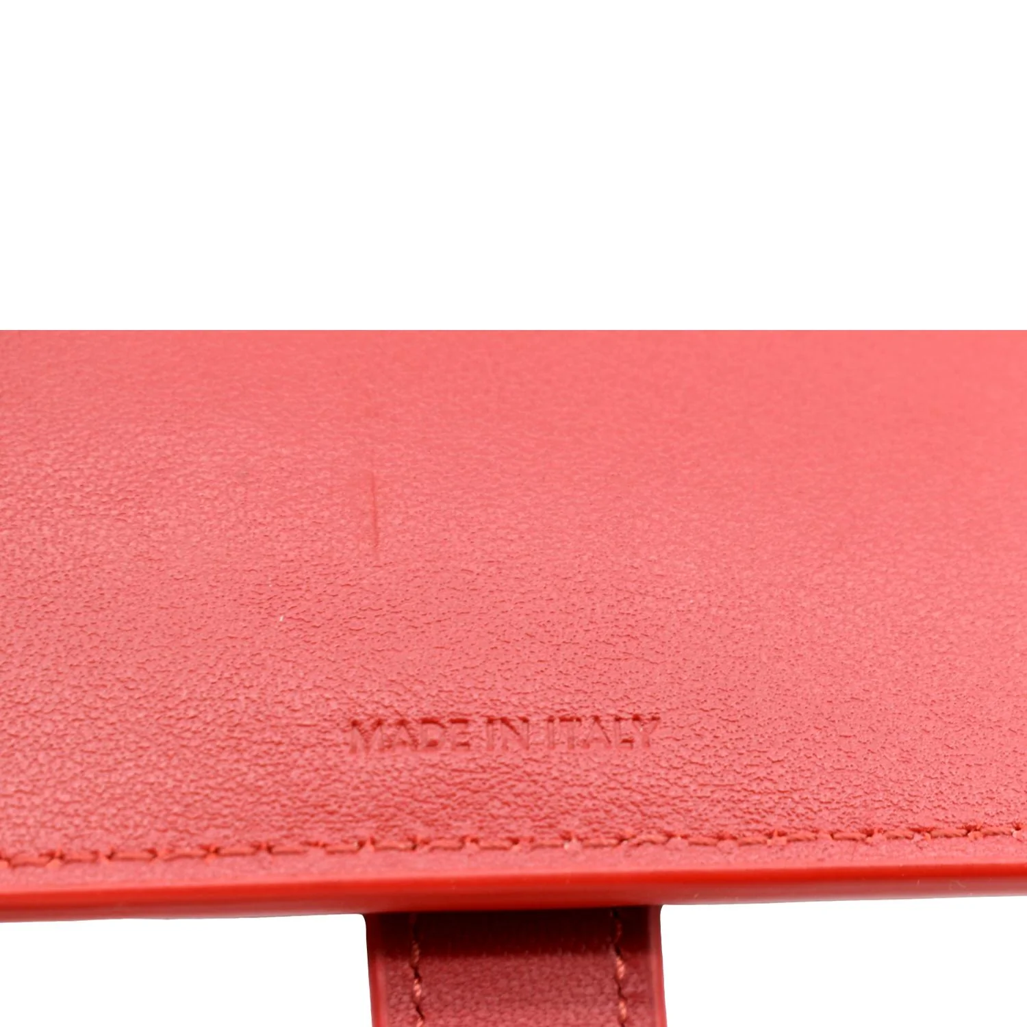 CELINE Medium Strap Grained Calfskin Leather Wallet Red - Image 10