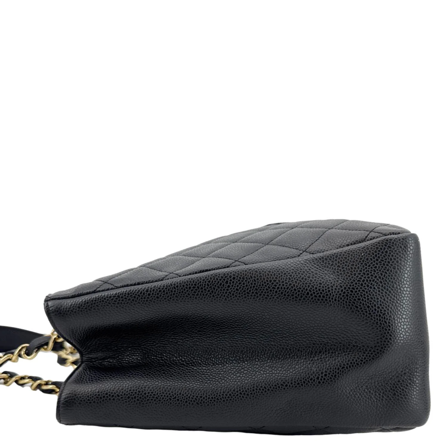 CHANEL Grand Shopping Quilted Leather Tote Bag Black - Image 9