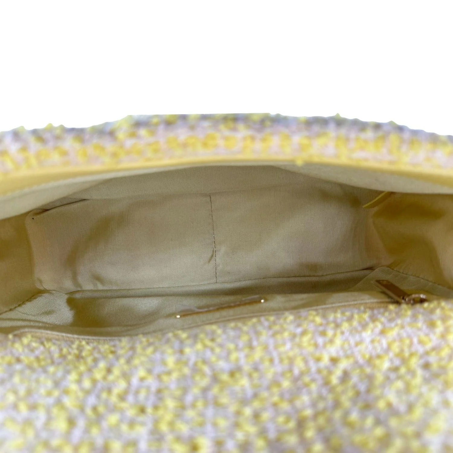 CHANEL 19 Flap Small Quilted Tweed Shoulder Bag Yellow - Image 13