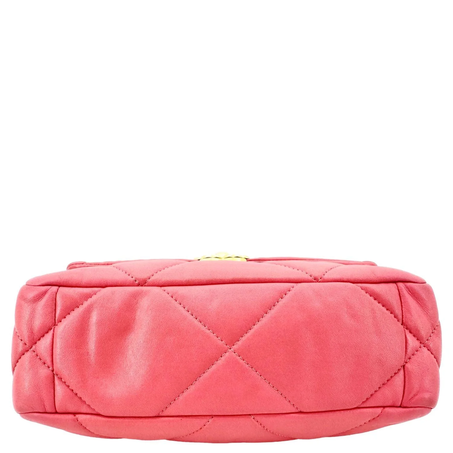 CHANEL 19 Flap Large Quilted Lambskin Leather Shoulder Bag Pink - Image 6