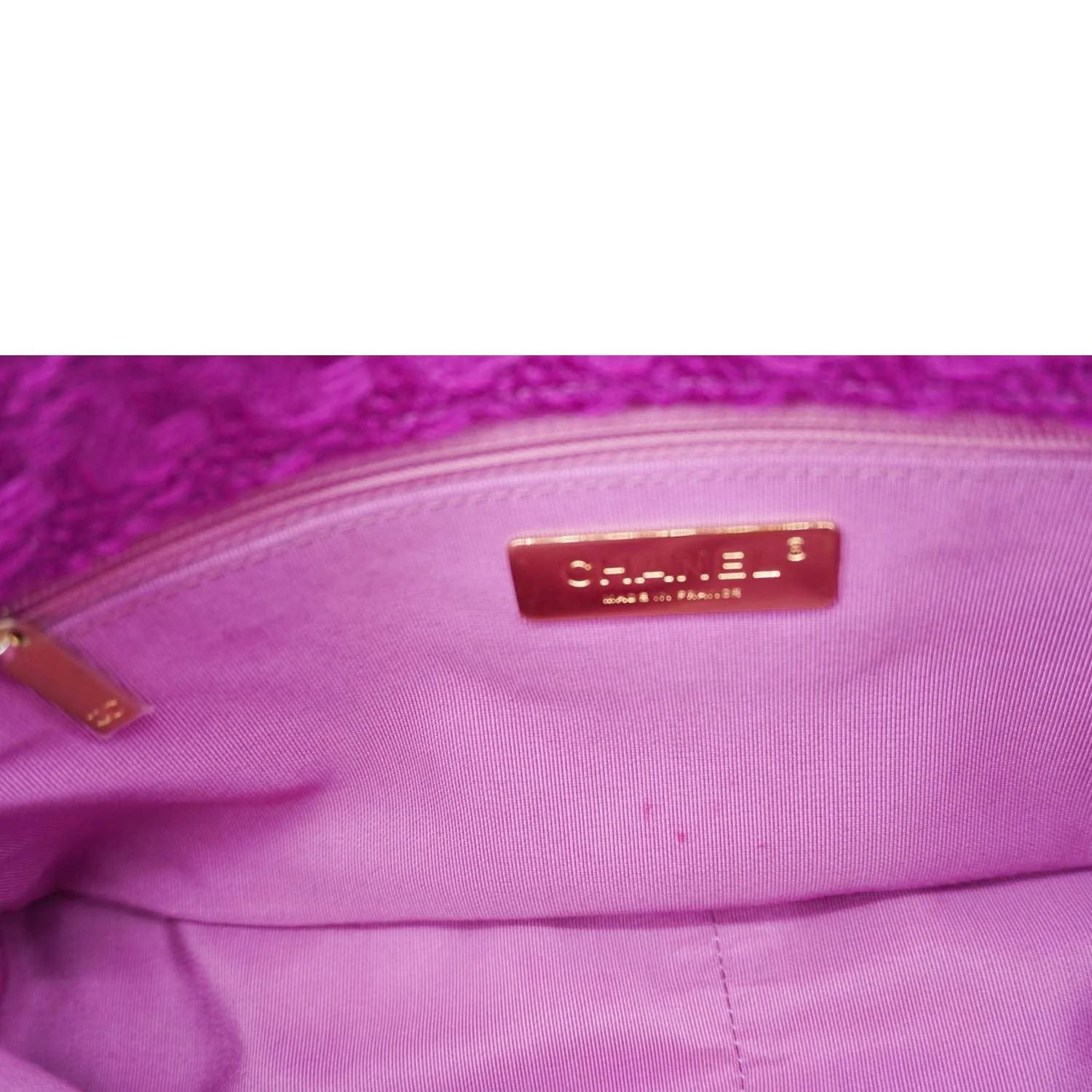 CHANEL 19 Flap Quilted Tweed Shoulder Bag Purple - Image 18