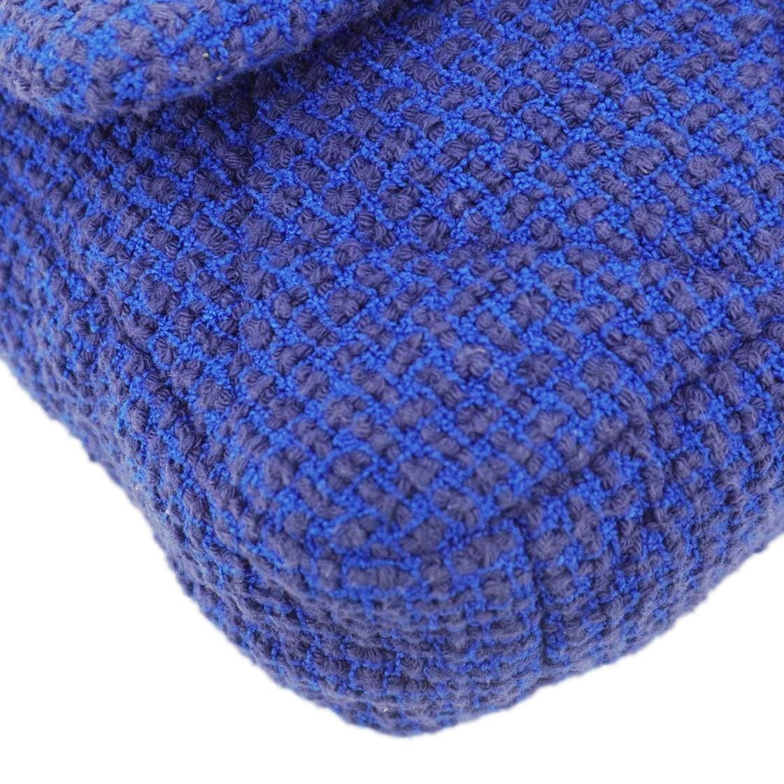 CHANEL 19 Flap Quilted Tweed Shoulder Bag Blue - Image 8