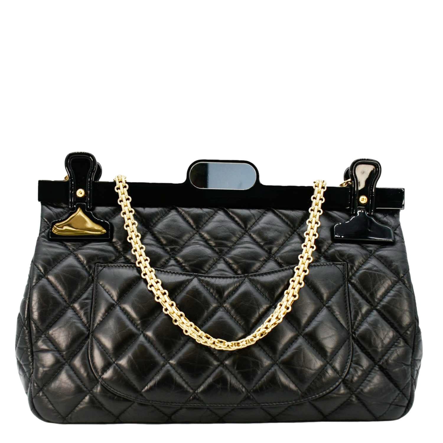 CHANEL 2.55 Reissue Hanger Flap Quilted Leather Crossbody Bag Black - Image 4