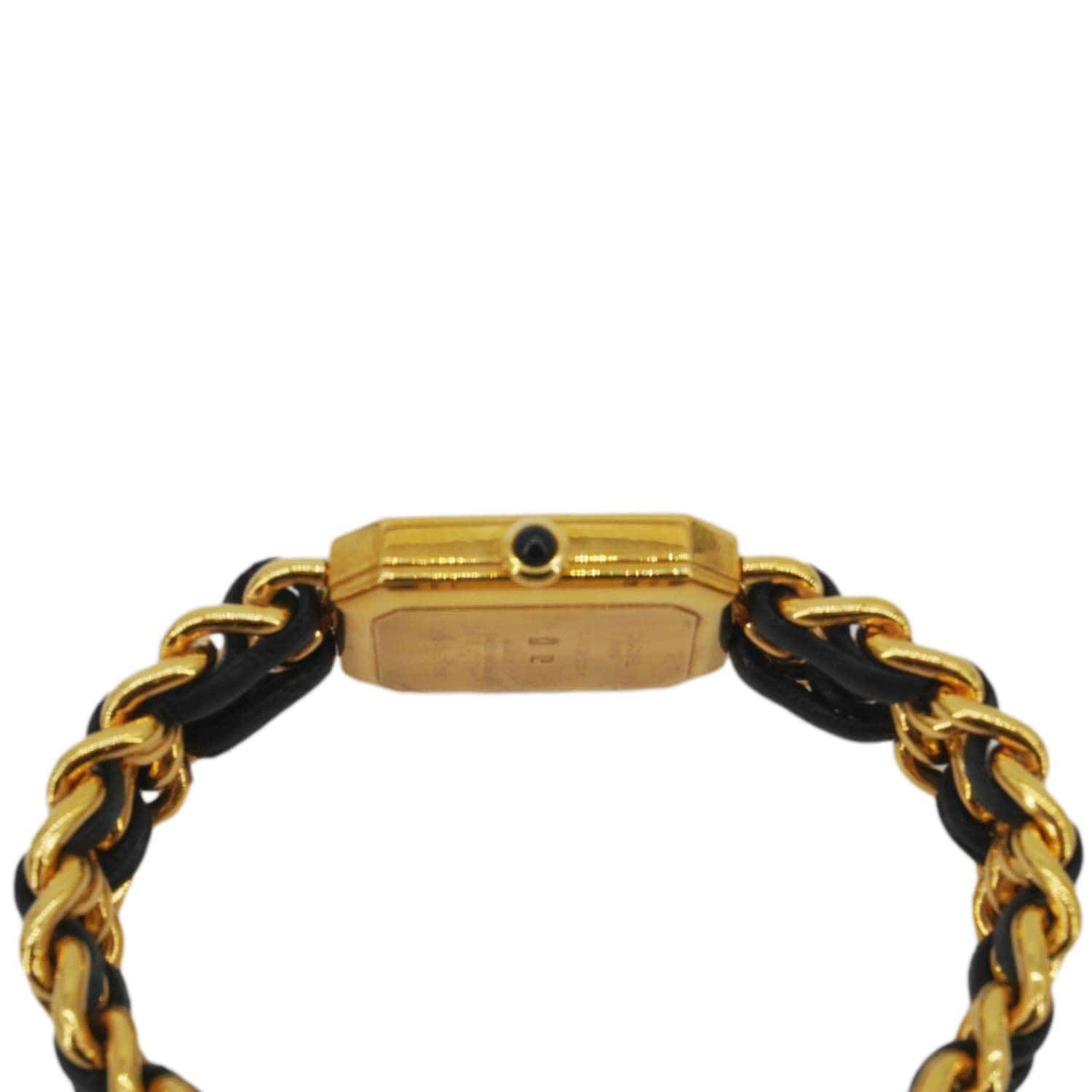 CHANEL 20mm Chain Premiere Stainless Steel Lambskin Quartz Watch Gold - Image 10