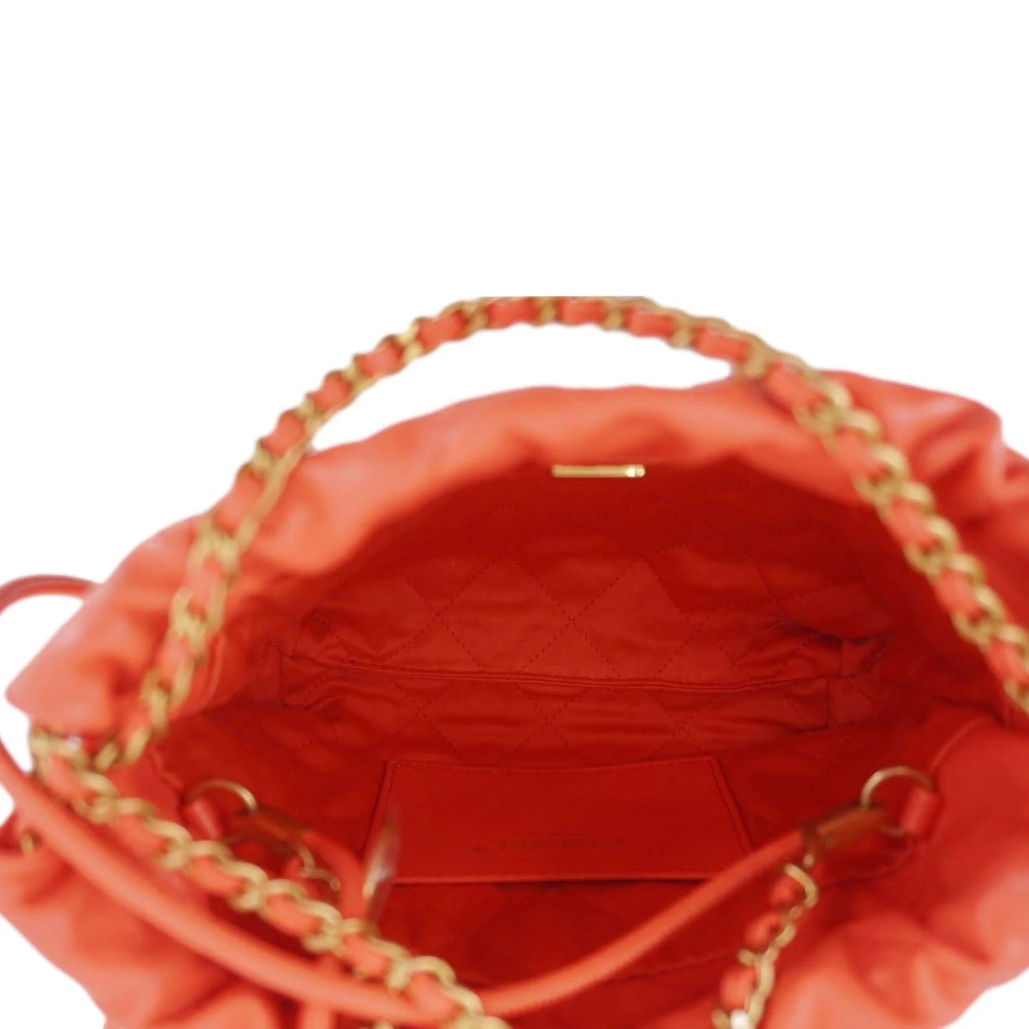 CHANEL 22 Small Quilted Leather Crossbody Bag Coral - Image 12